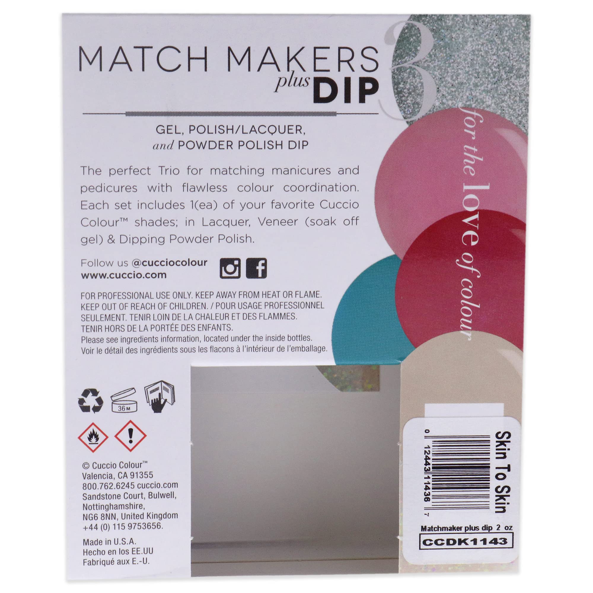 Foto 7 pulgar | Kit De Baño De Uñas Cuccio Colour Matchmakers Plus Piel A Piel - Venta Internacional.