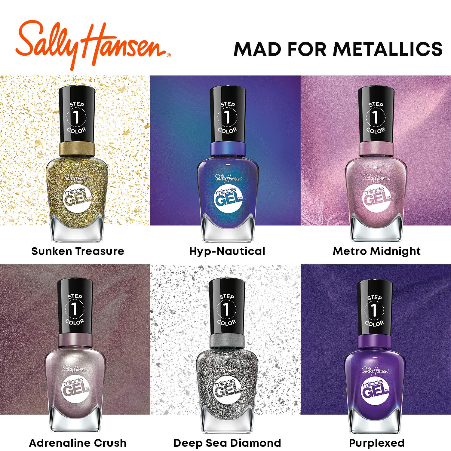 Foto 7 pulgar | Esmalte De Uñas Sally Hansen Miracle Gel™ Adrenaline Crush Purple - Venta Internacional.