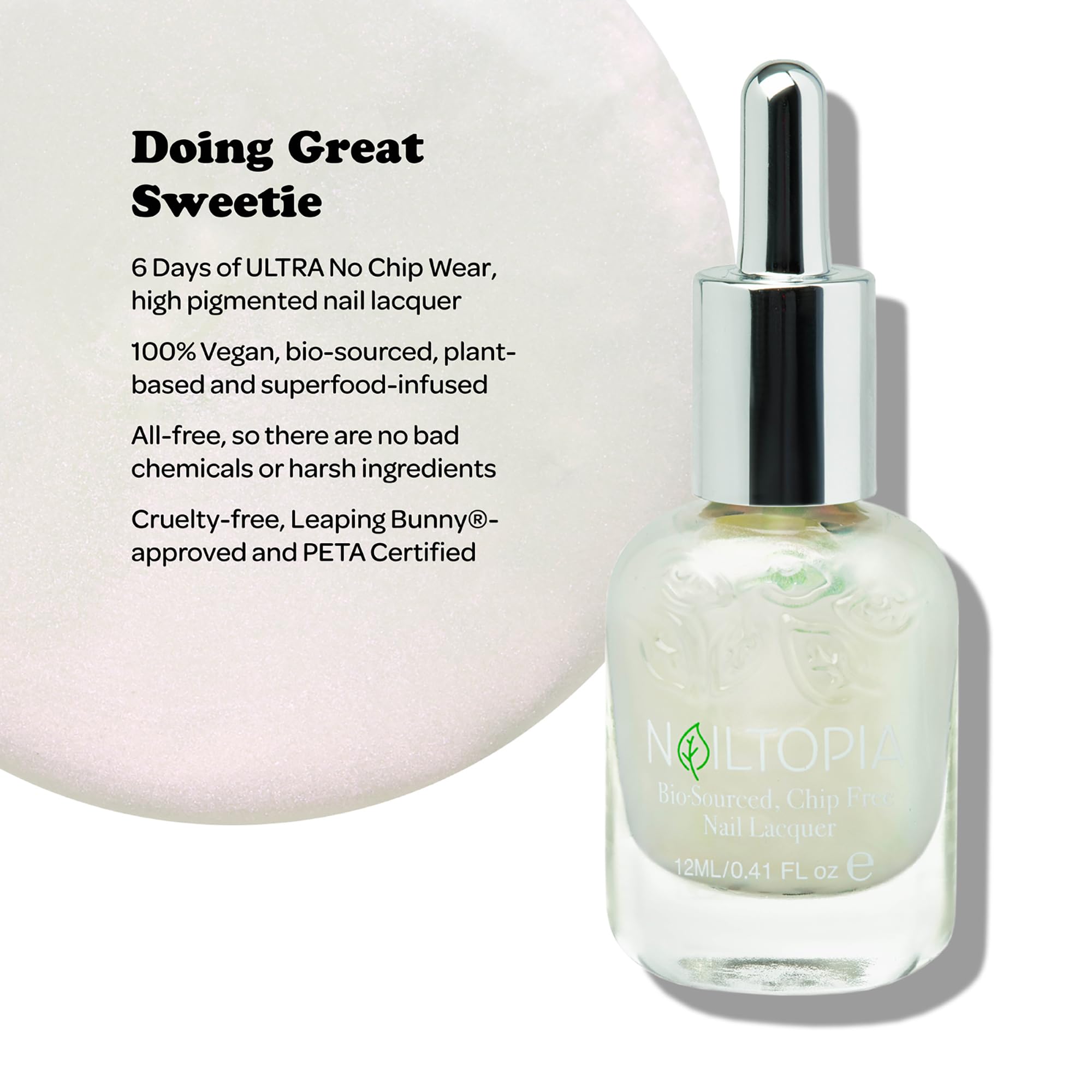 Foto 2 | Esmalte De Uñas Nailtopia De Origen Biológico, Resistente A Las Astillas, 12 Ml - Venta Internacional.