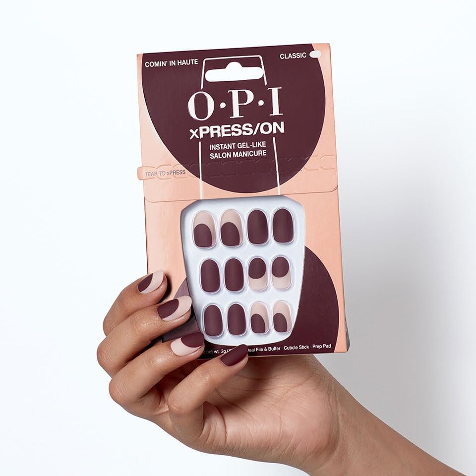 Foto 6 pulgar | Press On Nails Opi Xpress/on Comin' In Haute Red Con Pegamento Para Uñas - Venta Internacional.