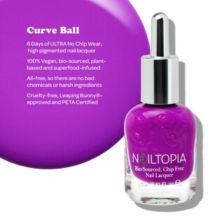 Foto 2 | Esmalte De Uñas Nailtopia Curve Ball, Color Morado Brillante, 12 Ml - Venta Internacional.