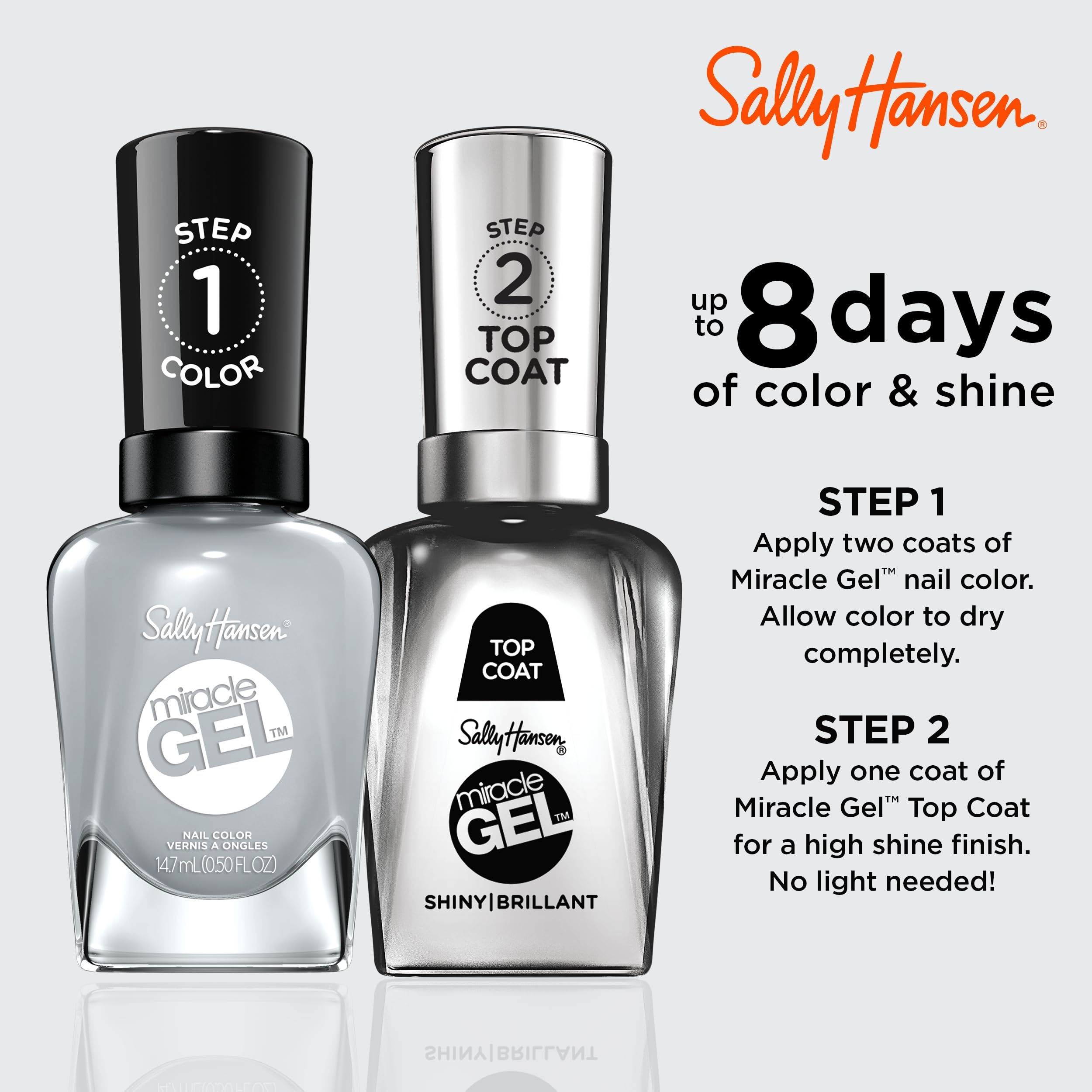 Foto 3 pulgar | Esmalte De Uñas Sally Hansen Miracle Gel™ Greyfitti Grey - Venta Internacional.