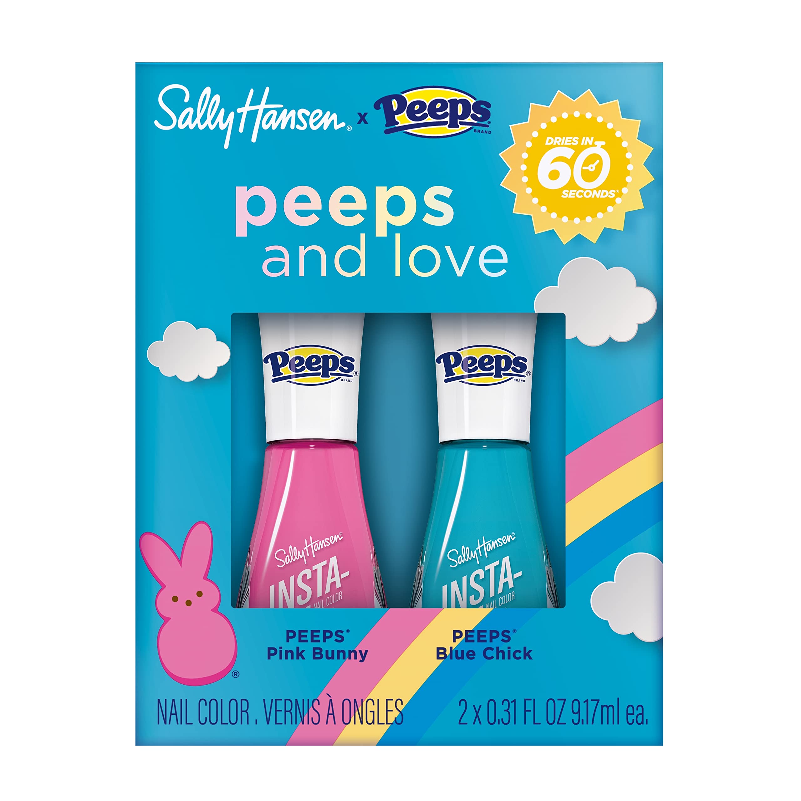 Esmalte De Uñas Sally Hansen Insta-dri X Peeps  & Love - Venta Internacional.