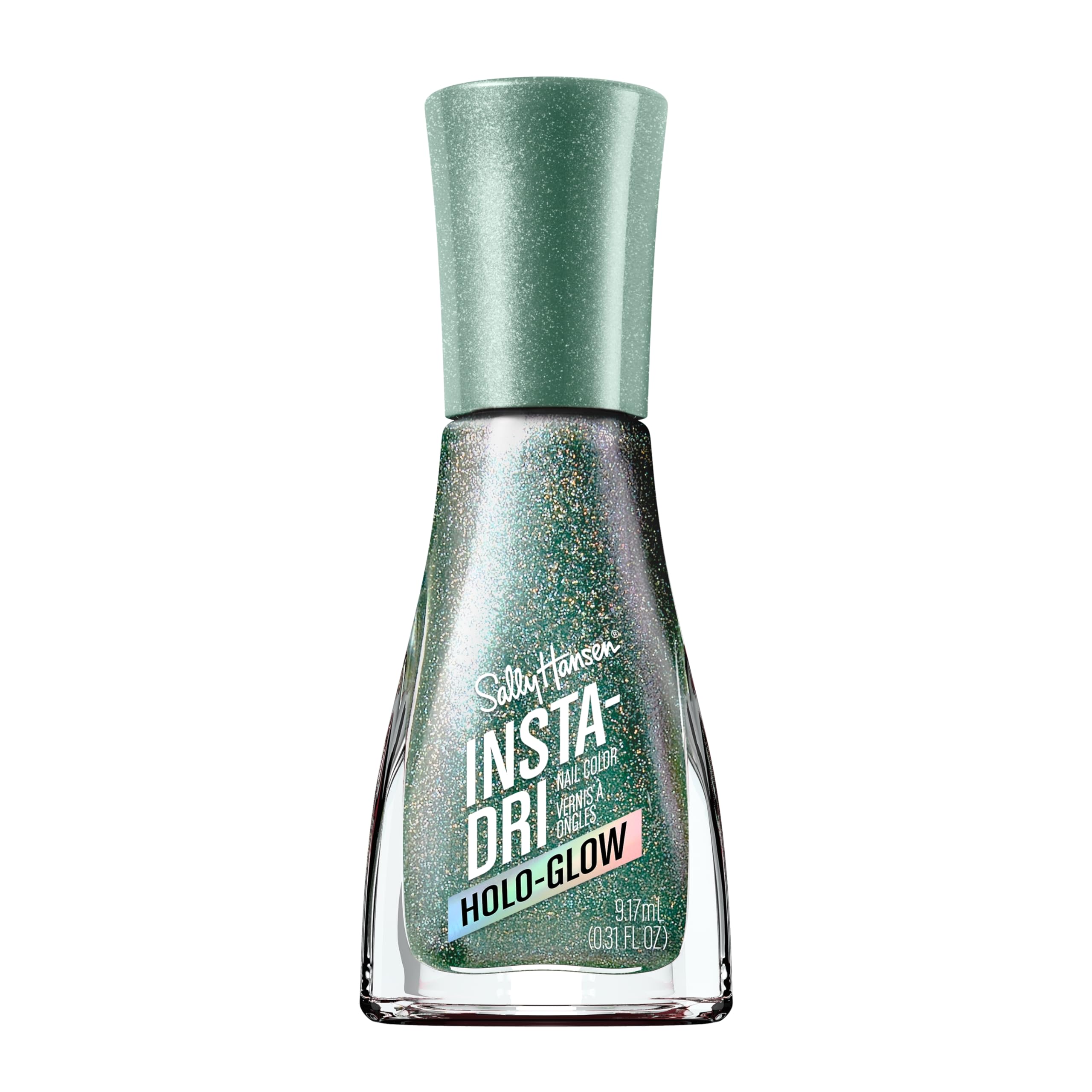 Esmalte De Uñas Sally Hansen Insta-dri  Holo-glow Metallic Green - Venta Internacional.