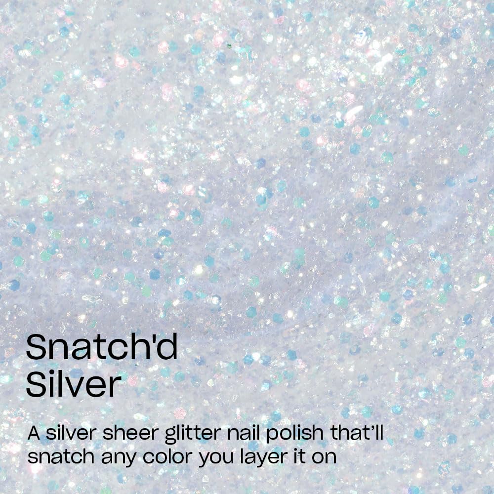 Foto 4 pulgar | Esmalte De Uñas Opi Snatch'd Silver Sheer Soft White Glitter - Venta Internacional.