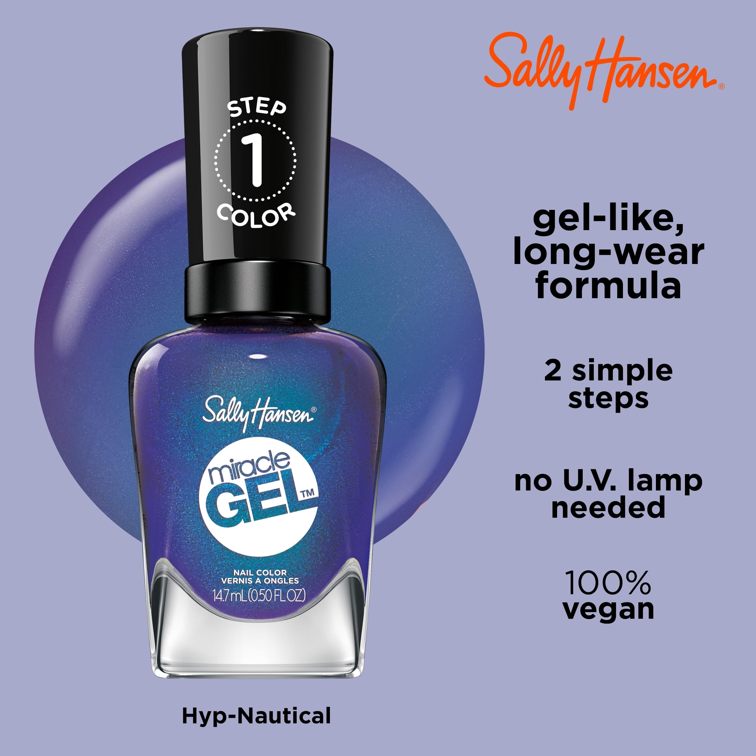 Foto 5 pulgar | Esmalte De Uñas Sally Hansen Miracle Gel™ Hyp-nautical Blue - Venta Internacional.