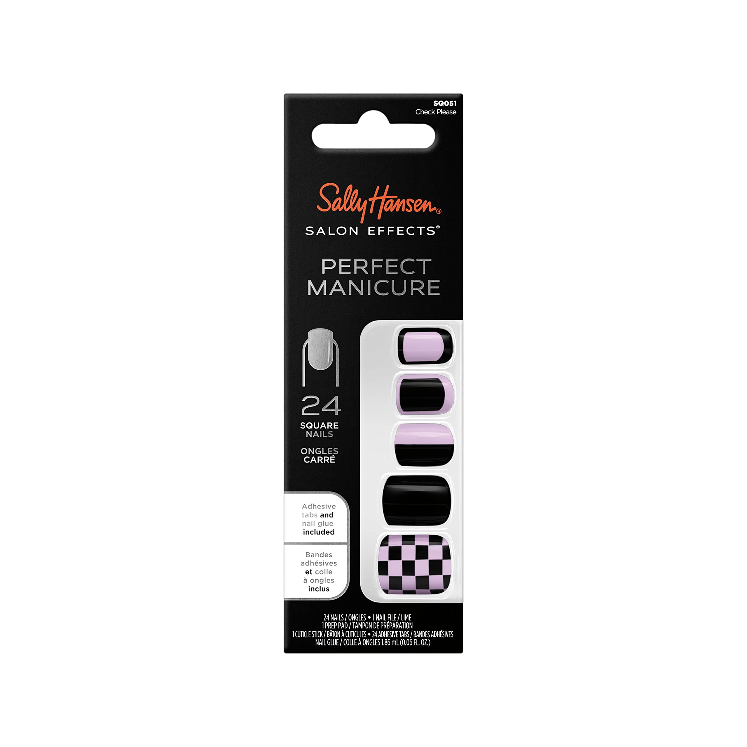 Presiona Las Uñas Sally Hansen Salon Effects Check, Por Favor - Venta Internacional.