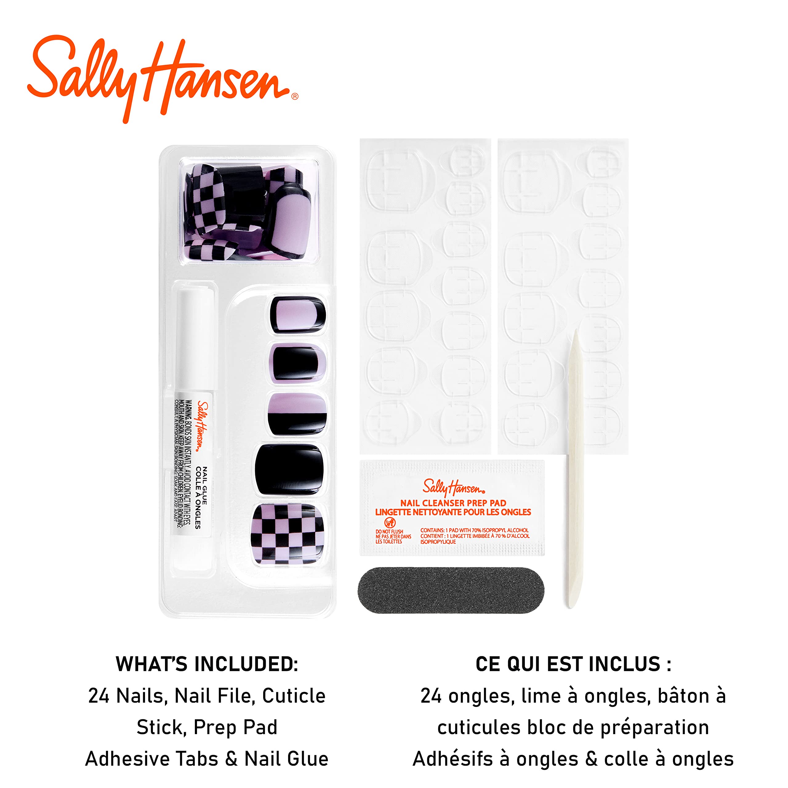 Foto 4 pulgar | Presiona Las Uñas Sally Hansen Salon Effects Check, Por Favor - Venta Internacional.