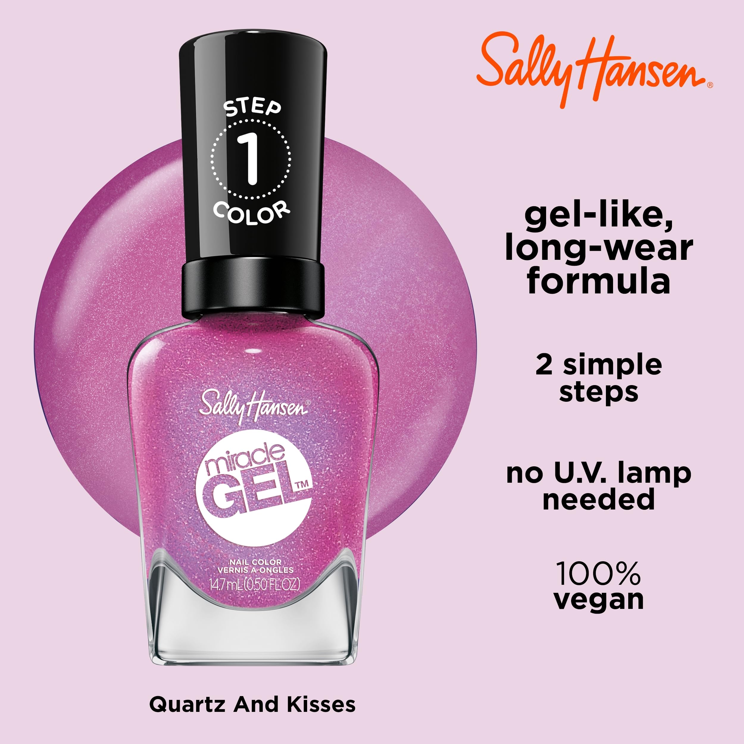 Foto 4 | Esmalte De Uñas Sally Hansen Miracle Gel™ Quartz And Kisses Pink - Venta Internacional.