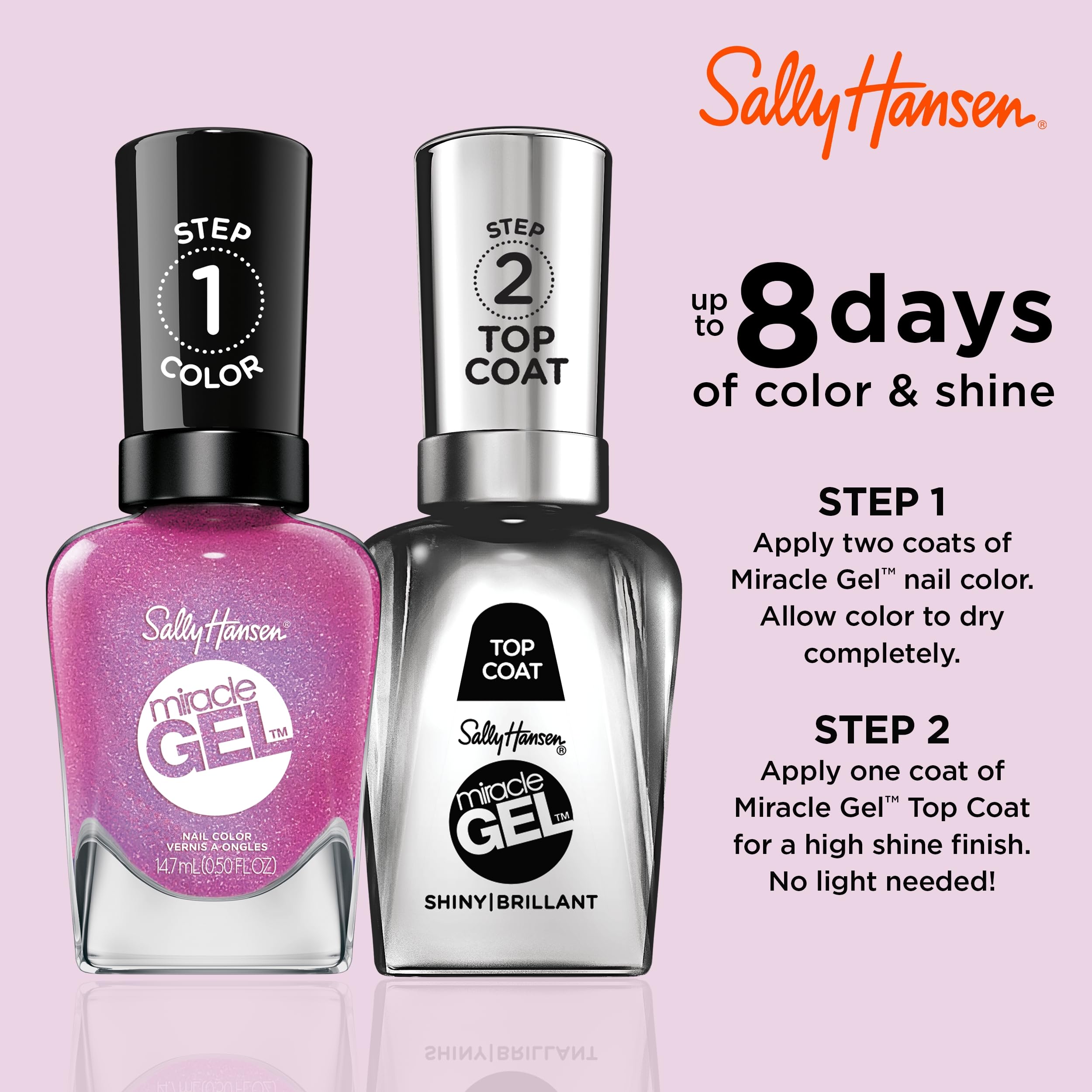 Foto 5 | Esmalte De Uñas Sally Hansen Miracle Gel™ Quartz And Kisses Pink - Venta Internacional.