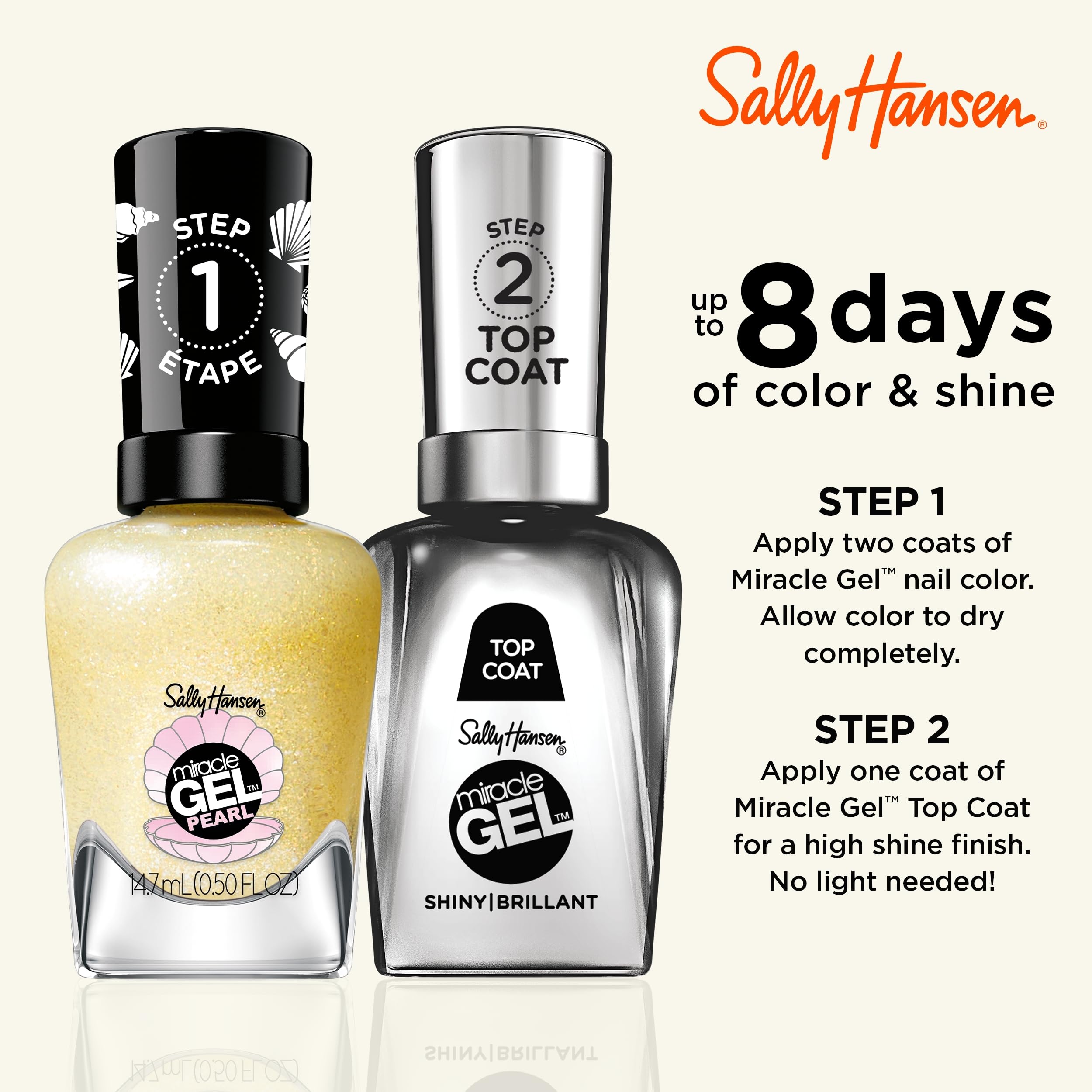 Foto 3 pulgar | Esmalte De Uñas Sally Hansen Miracle Gel™ Pearls Diving For Treasure - Venta Internacional.