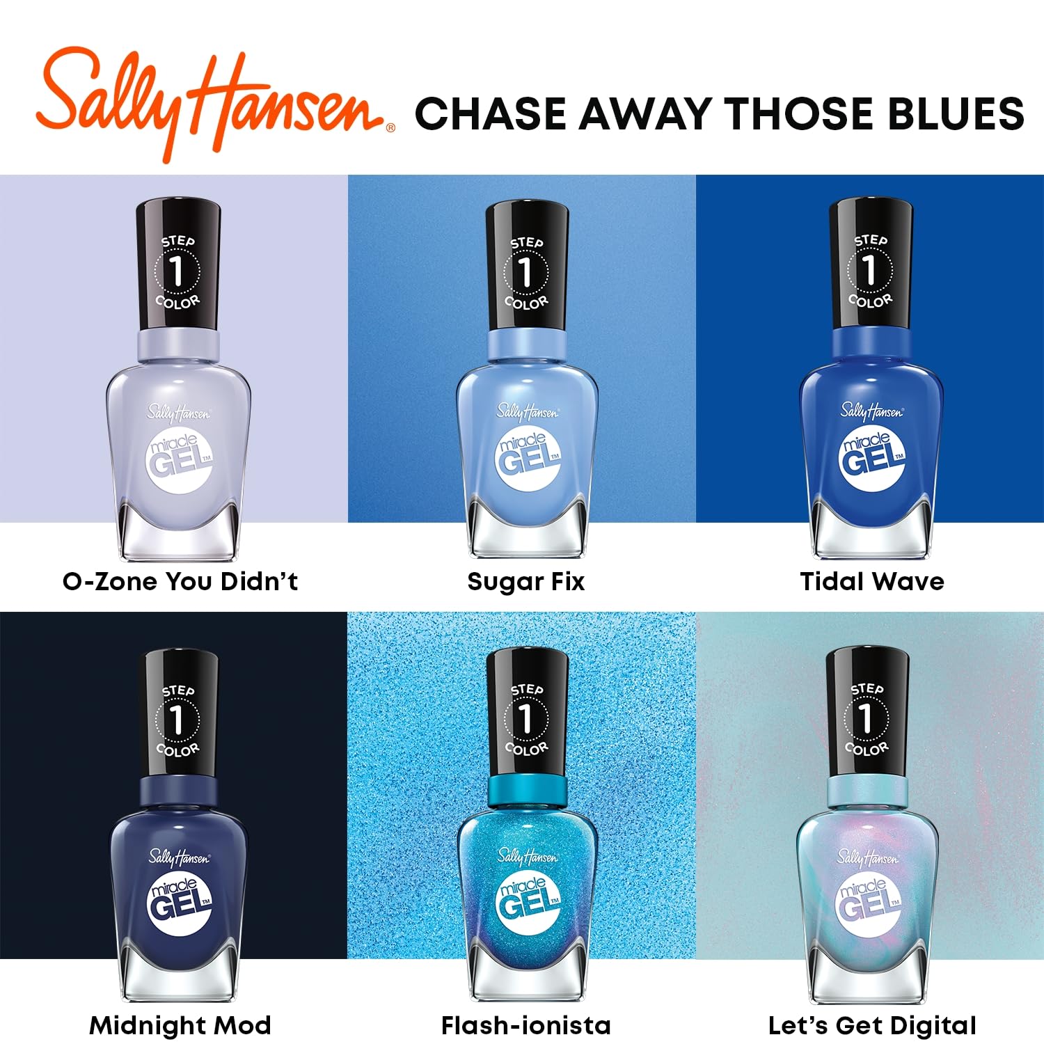 Foto 4 | Esmalte De Uñas Sally Hansen Miracle Gel™ Flash-ionista Blue - Venta Internacional.