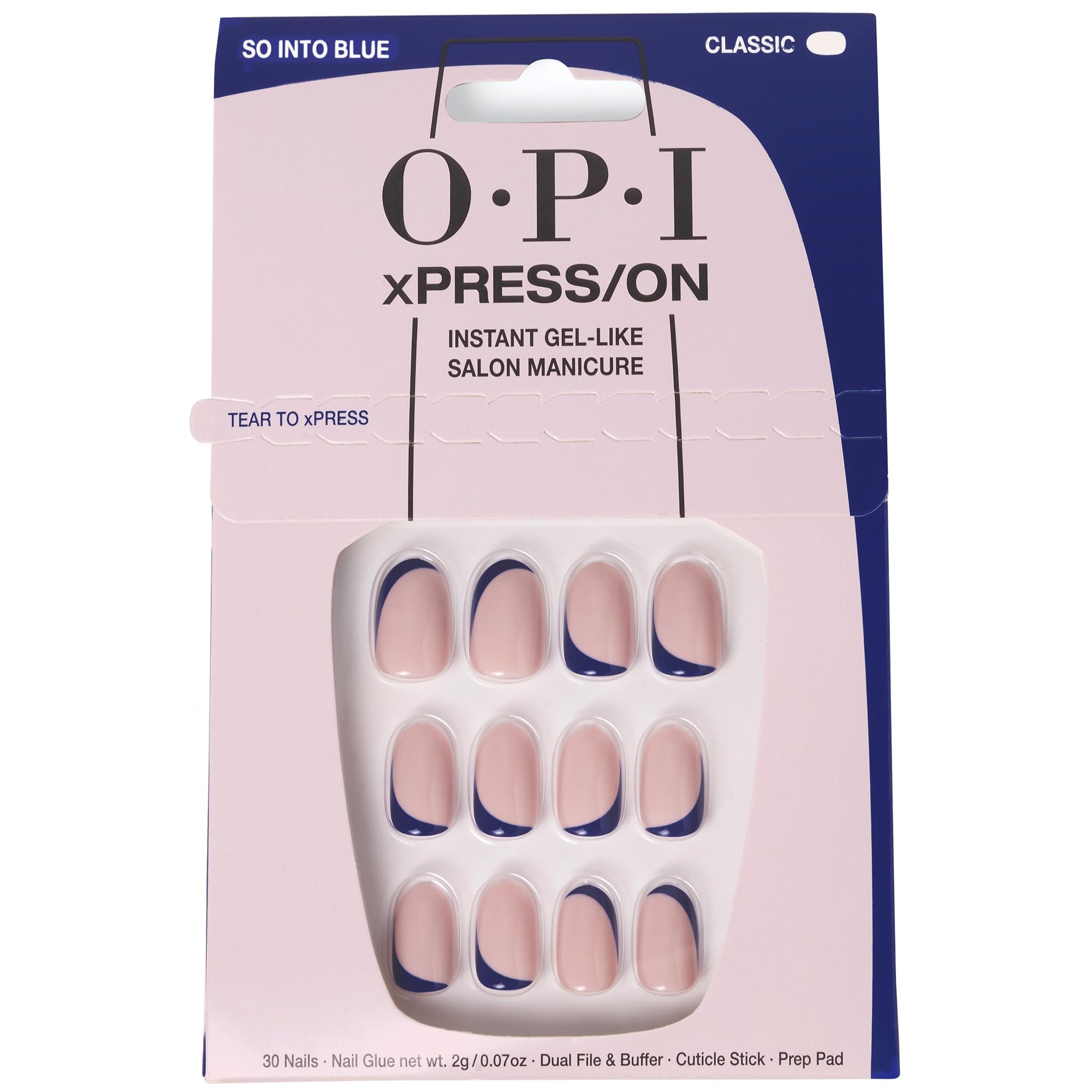 Foto 2 pulgar | Presiona Las Uñas Opi Xpress/on So Into Blue So Into Blue Short Round - Venta Internacional.