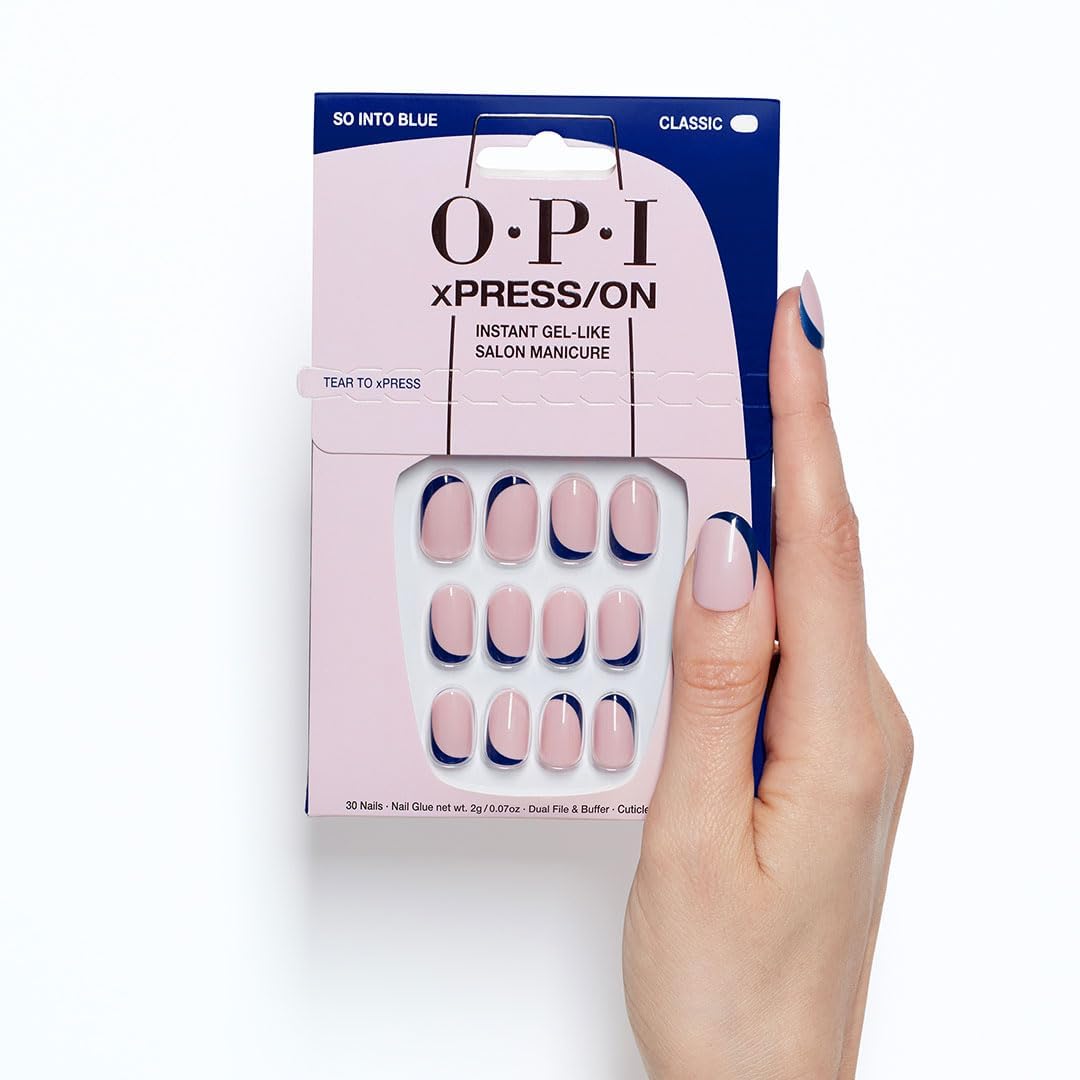 Foto 6 pulgar | Presiona Las Uñas Opi Xpress/on So Into Blue So Into Blue Short Round - Venta Internacional.