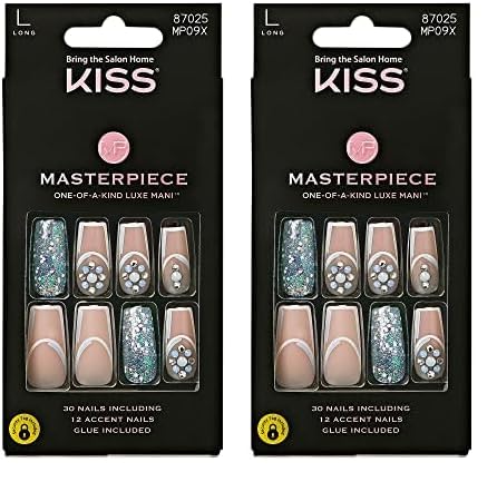 Set De Manicura Kiss Masterpiece, Único En Su Tipo, Luxe Sweetest Pie - Venta Internacional.