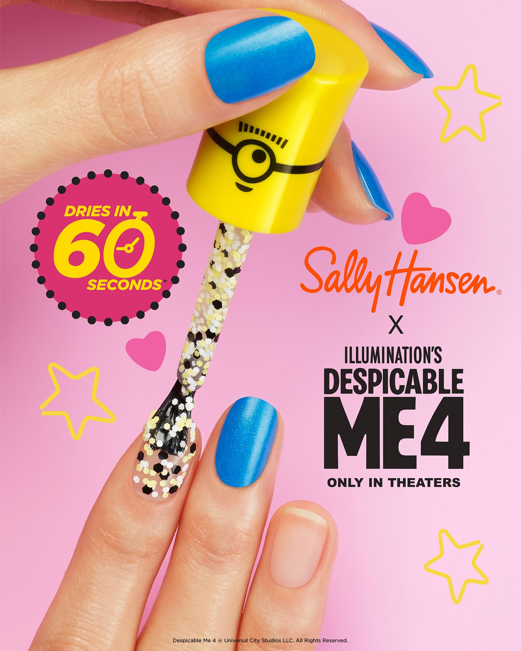 Foto 6 pulgar | Esmalte De Uñas Sally Hansen Insta-dri  X Despicable Me Black - Venta Internacional.