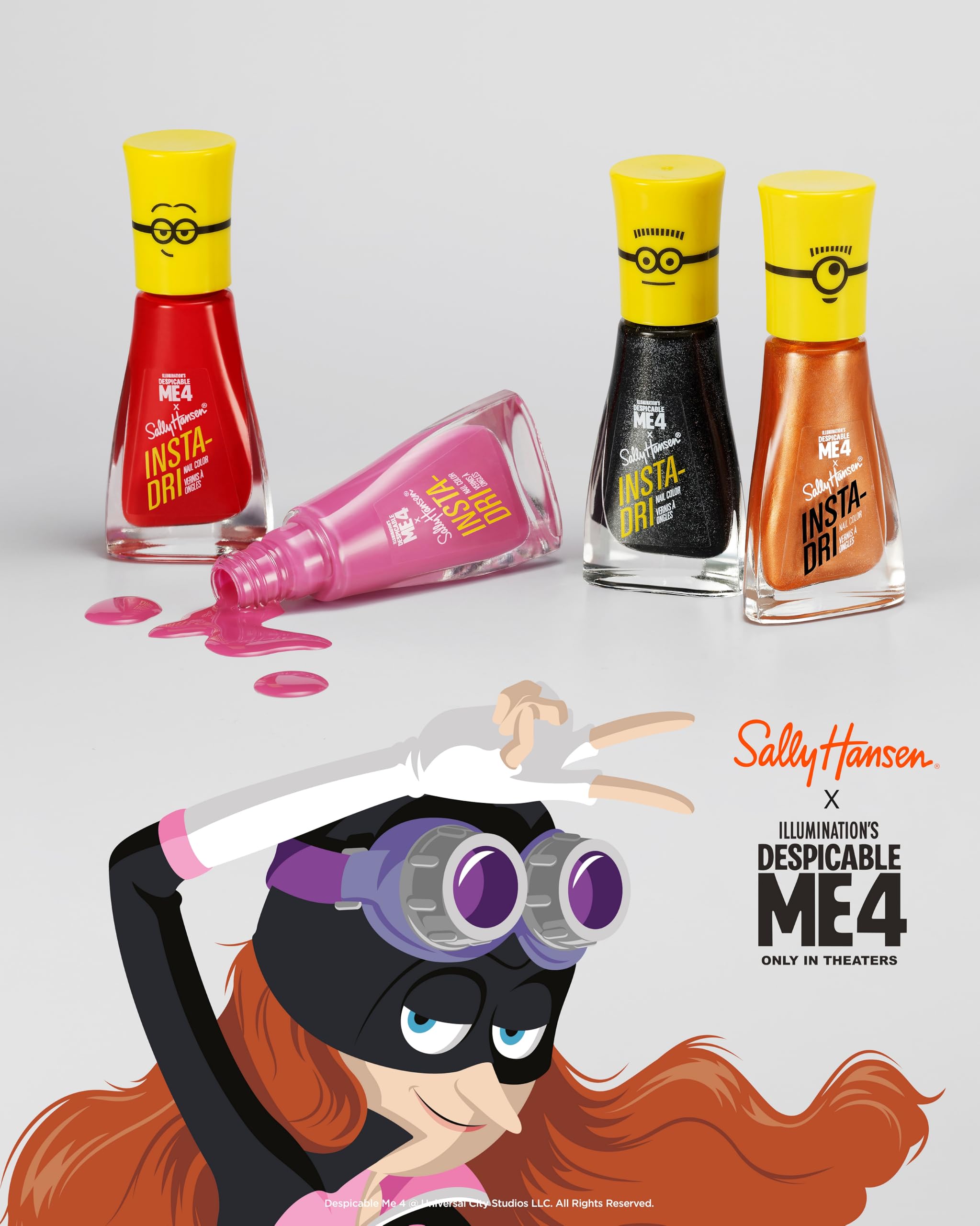 Foto 8 pulgar | Esmalte De Uñas Sally Hansen Insta-dri  X Despicable Me Black - Venta Internacional.