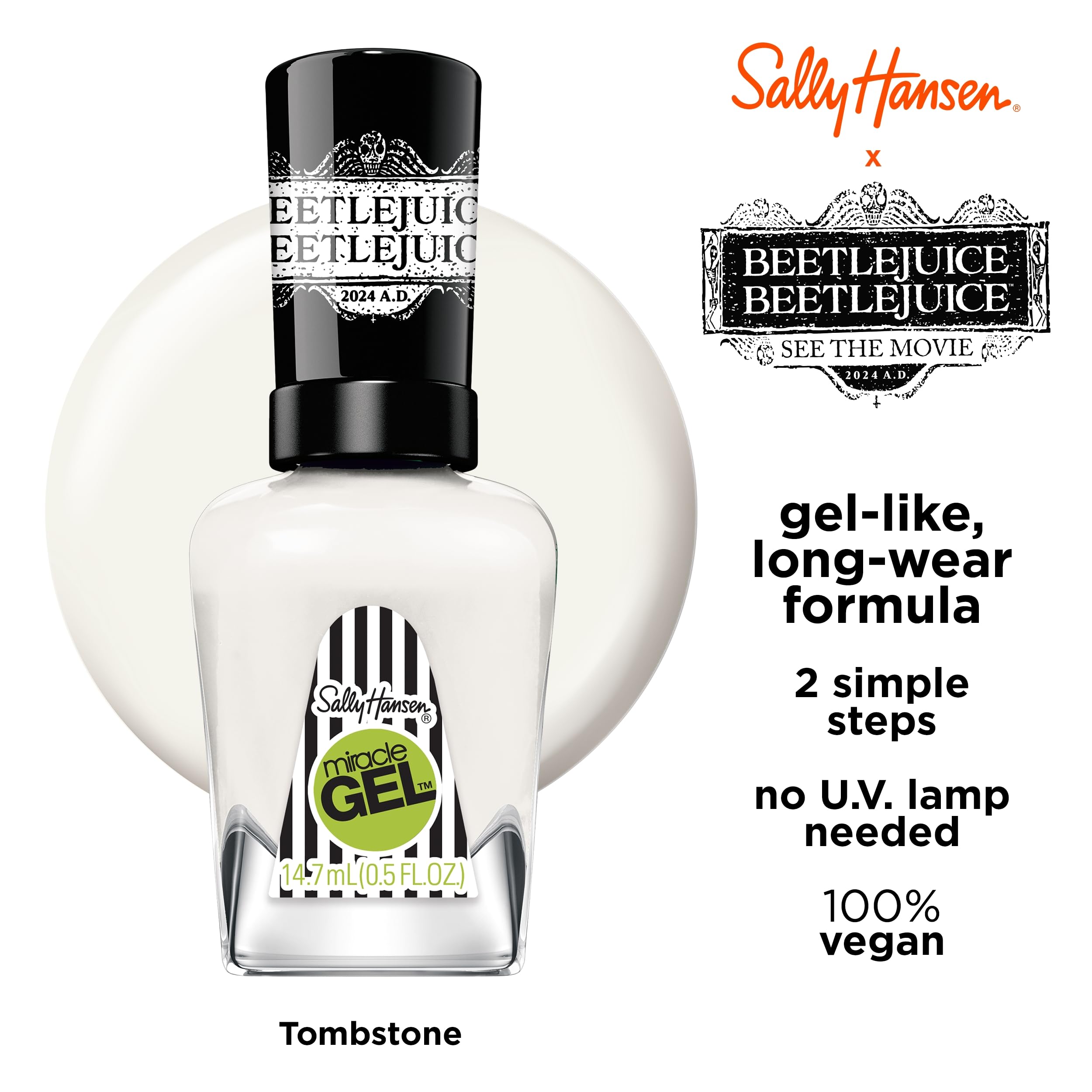 Foto 3 pulgar | Esmalte De Uñas Sally Hansen Miracle Gel™ Beetlejuice Tombstone - Venta Internacional.
