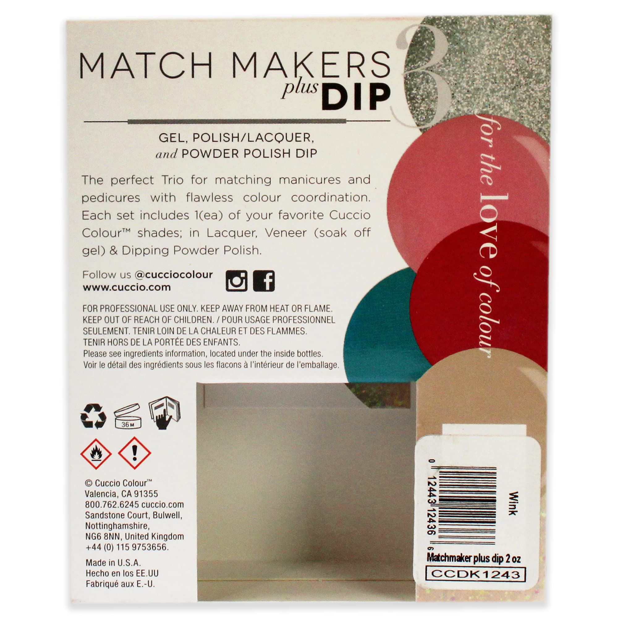 Foto 7 pulgar | Kit De Baño Para Uñas Cuccio Colour Matchmakers Plus Wink, 3 Unidades, Tamaño Grande - Venta Internacional.