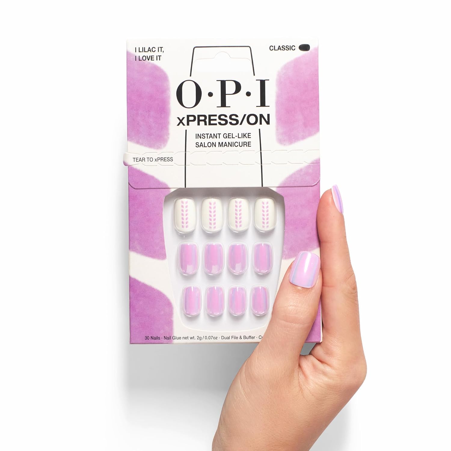 Foto 5 | Presiona Las Uñas Opi Xpress/on I Lilac It, I Love It Purple - Venta Internacional.