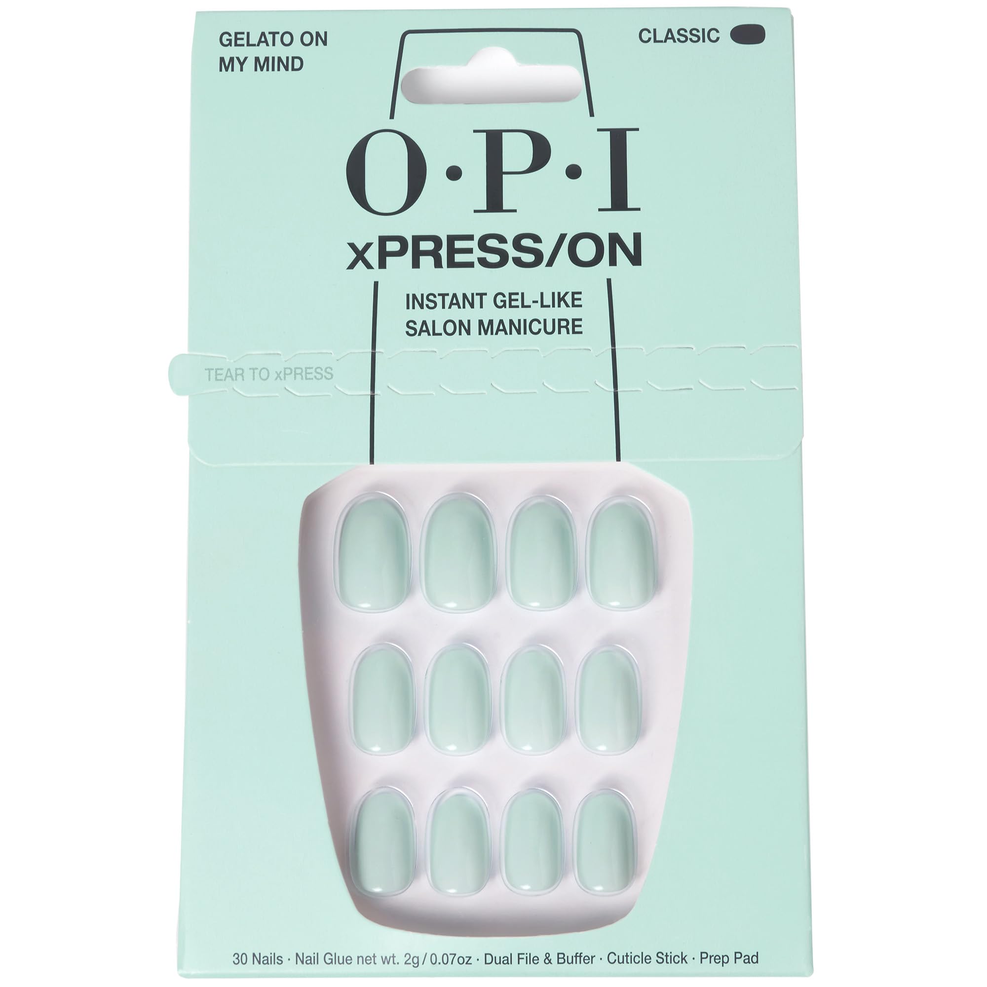 Presiona Las Uñas Opi Xpress/en Gelato On My Mind Soft Blue - Venta Internacional.