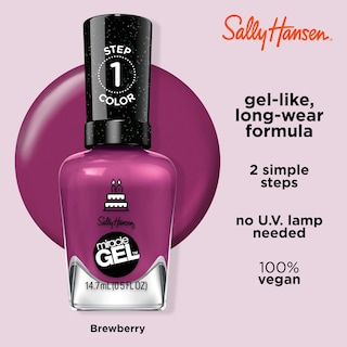 Foto 4 | Esmalte De Uñas Sally Hansen Miracle Gel™ Brewberry Purple - Venta Internacional.