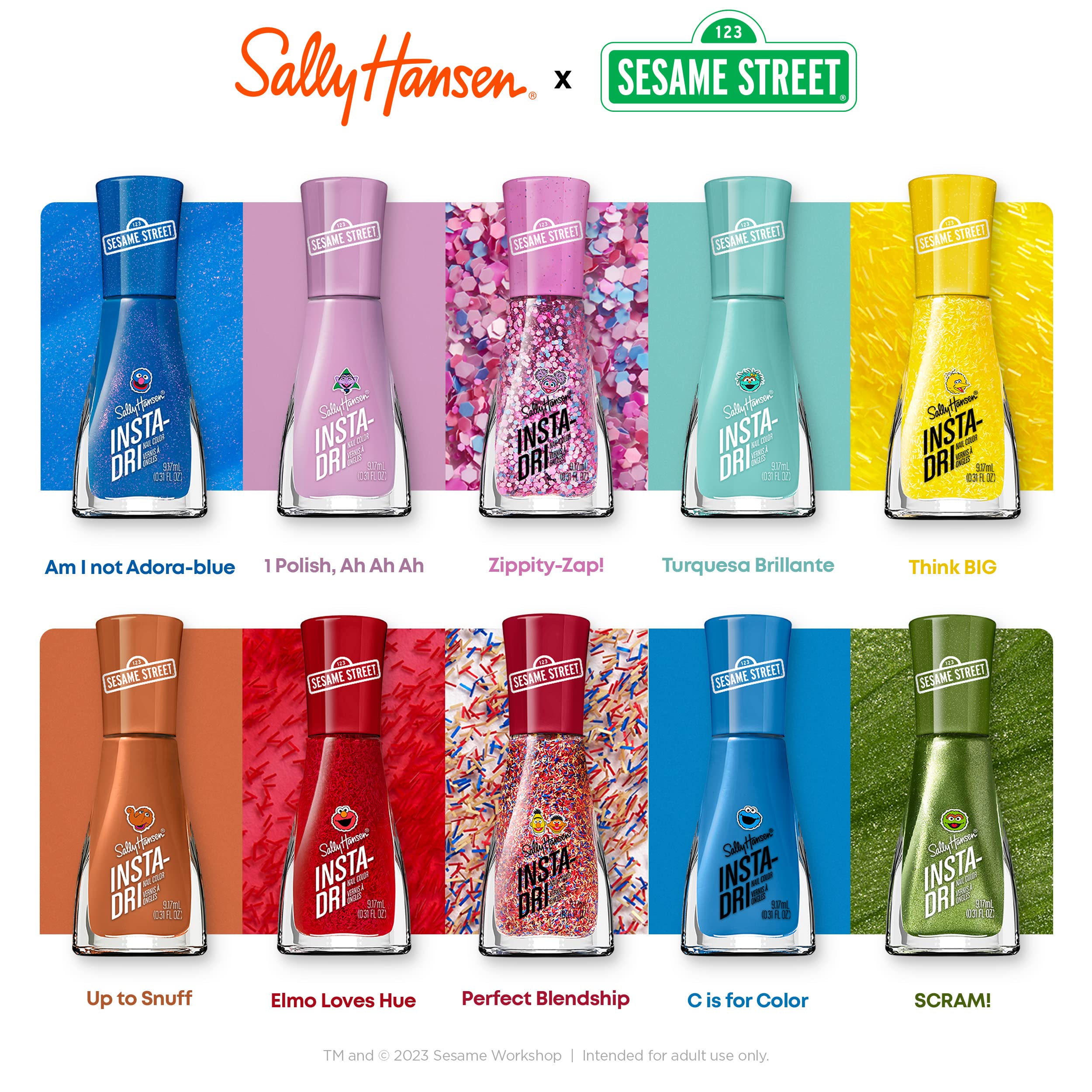 Foto 4 | Esmalte De Uñas Sally Hansen Insta-dri Sesame Street C Para Color - Venta Internacional.