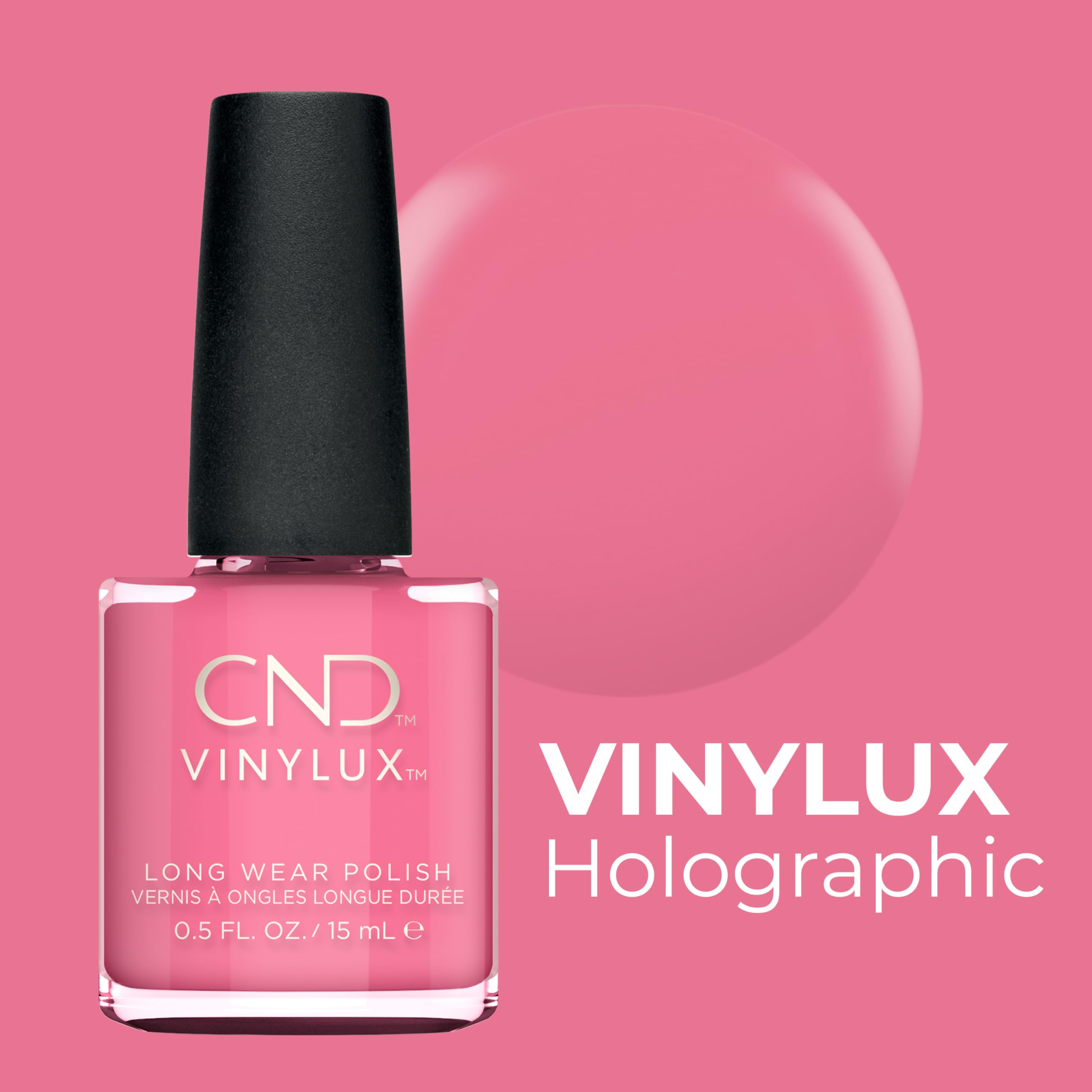 Foto 3 pulgar | Esmalte De Uñas Cnd Vinylux Longwear En Forma De Gel Holográfico Rosa - Venta Internacional.