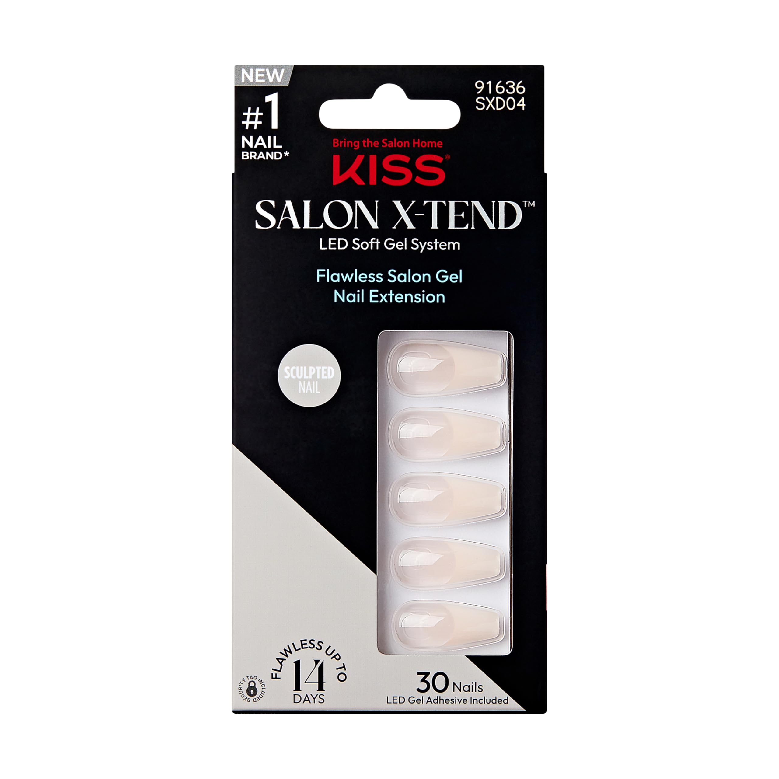 Foto 2 pulgar | Press-on Nails Kiss Salon X-tend 'trustfall' Beige Con Pegamento - Venta Internacional.