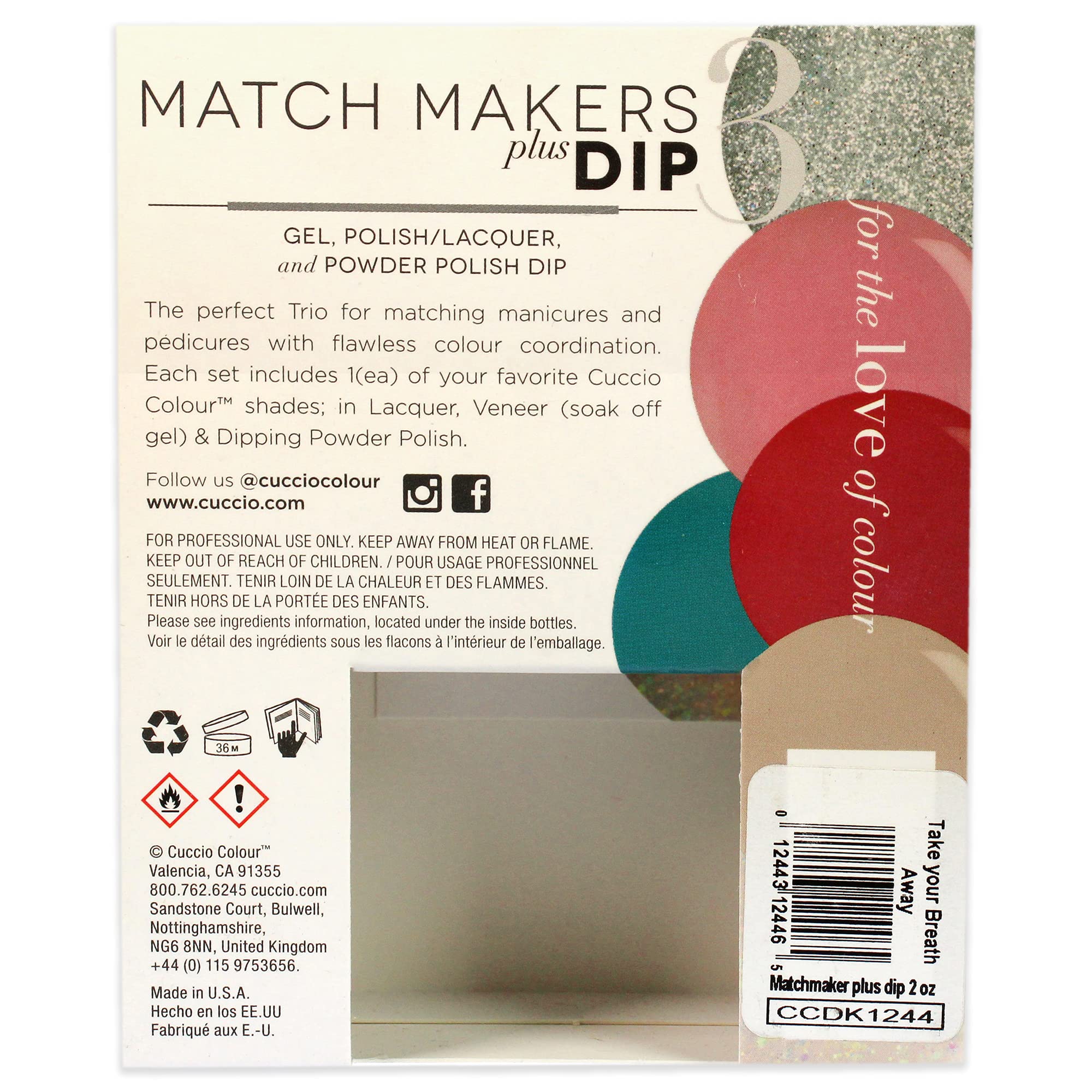 Foto 7 pulgar | Kit De Baño De Uñas Cuccio Colour Matchmakers Plus Que Te Deja Sin Aliento - Venta Internacional.