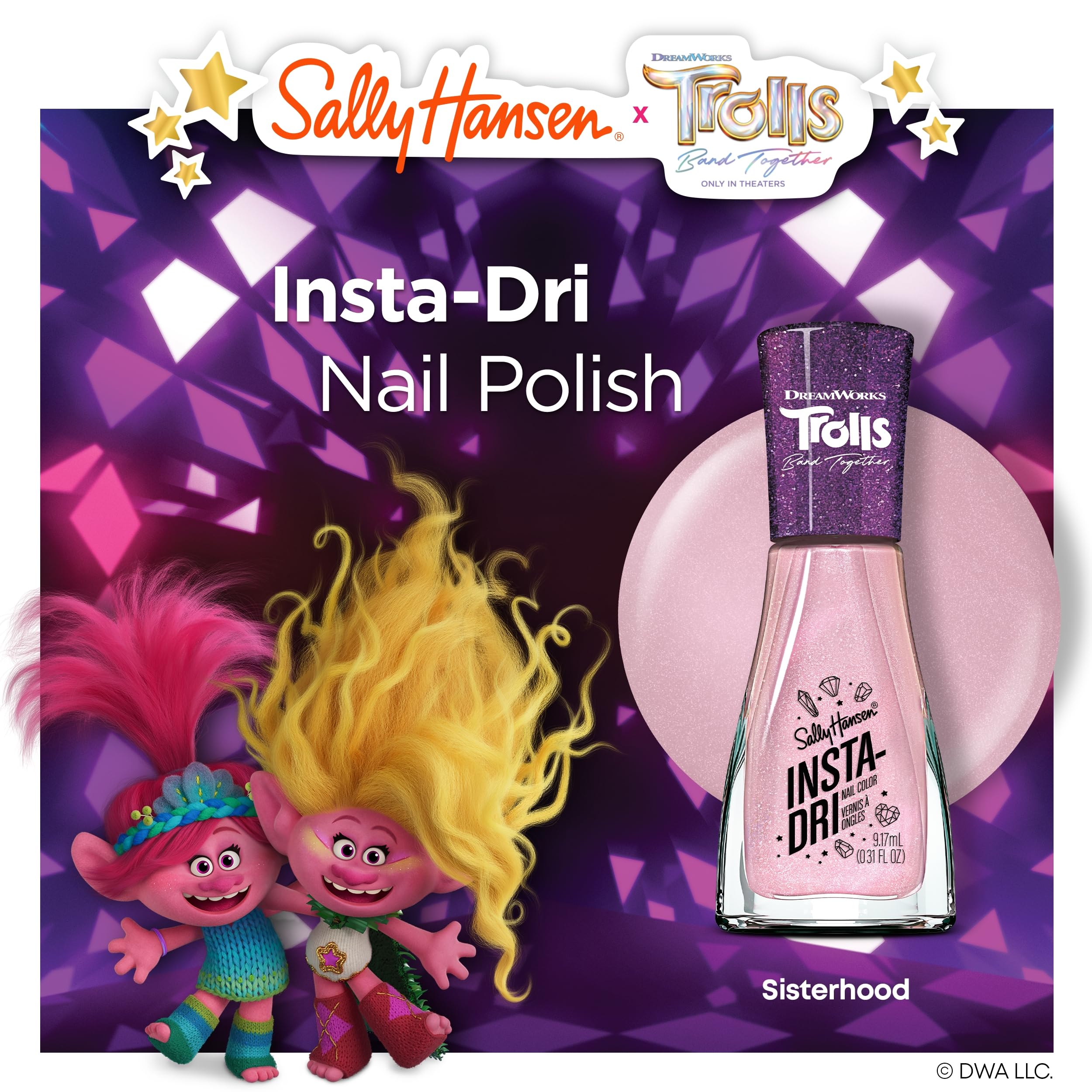 Foto 6 pulgar | Esmalte De Uñas Sally Hansen Insta-dri X Trolls Sisterhood 9ml - Venta Internacional.