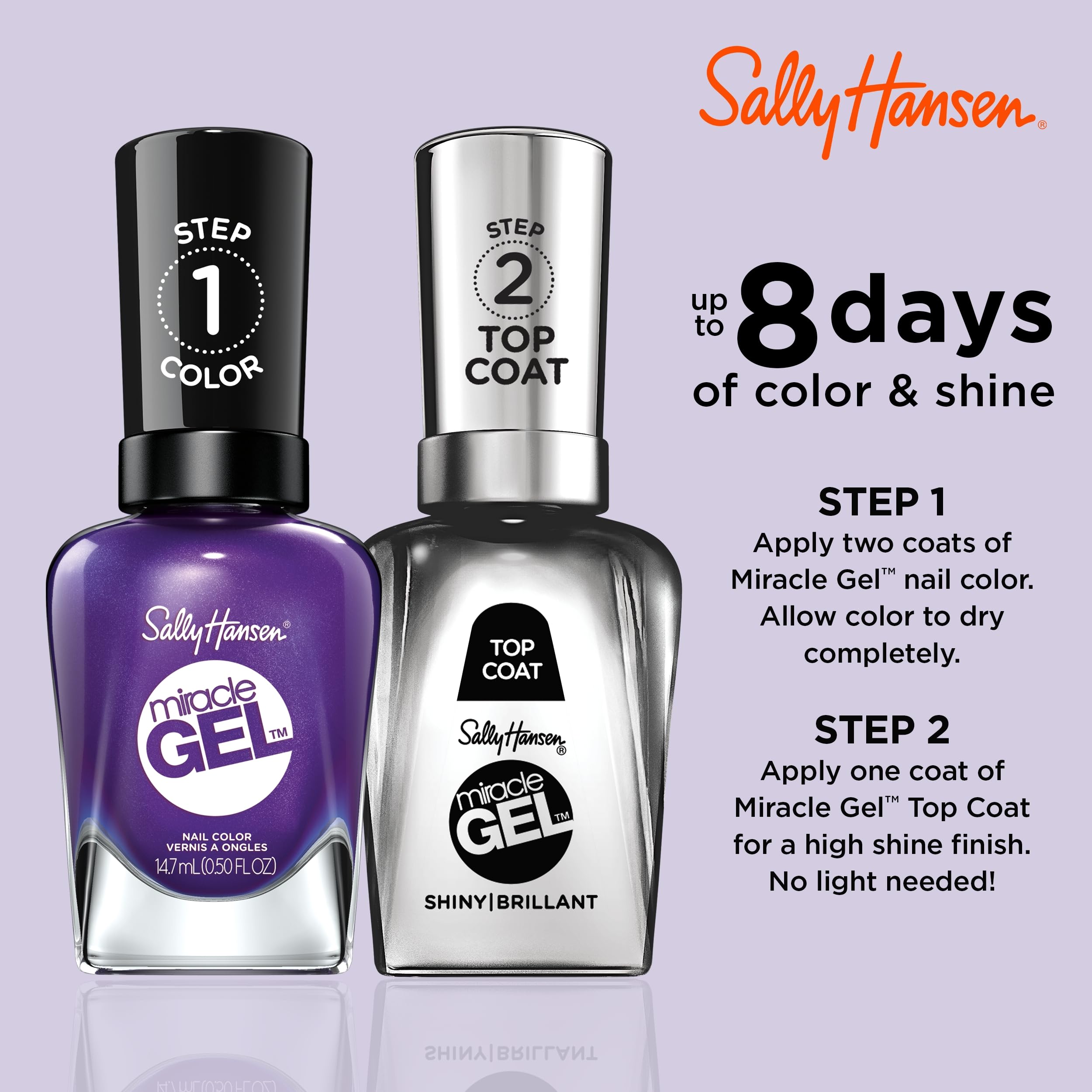 Foto 6 pulgar | Esmalte De Uñas Sally Hansen Miracle Gel™ Purplexed Purple - Venta Internacional.
