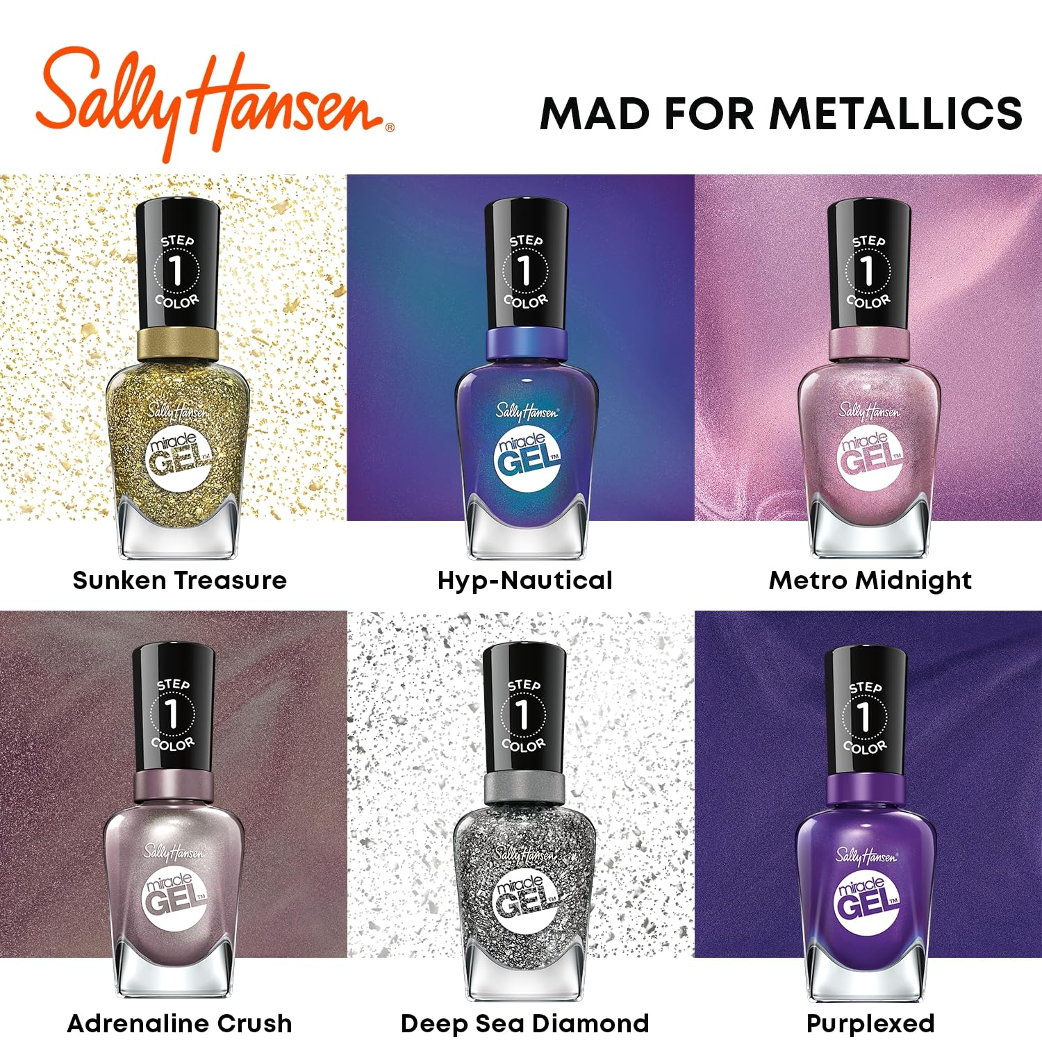Foto 7 pulgar | Esmalte De Uñas Sally Hansen Miracle Gel™ Purplexed Purple - Venta Internacional.