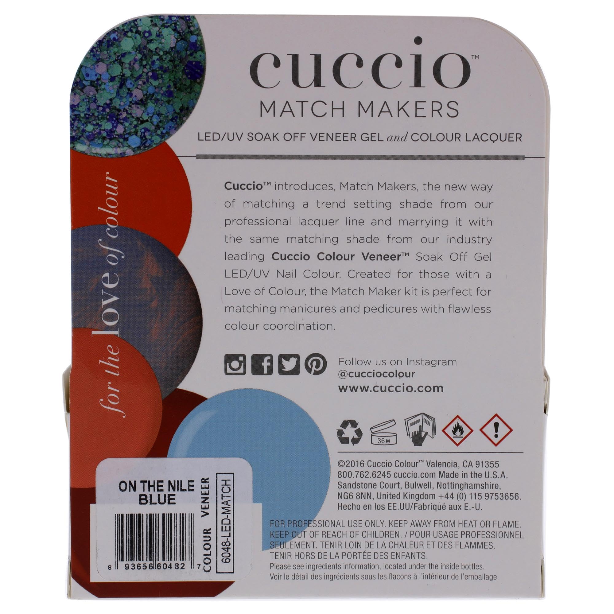 Foto 3 pulgar | Esmalte En Gel Para Laca Y Chapa De Uñas Cuccio Matchmaker Blue - Venta Internacional.