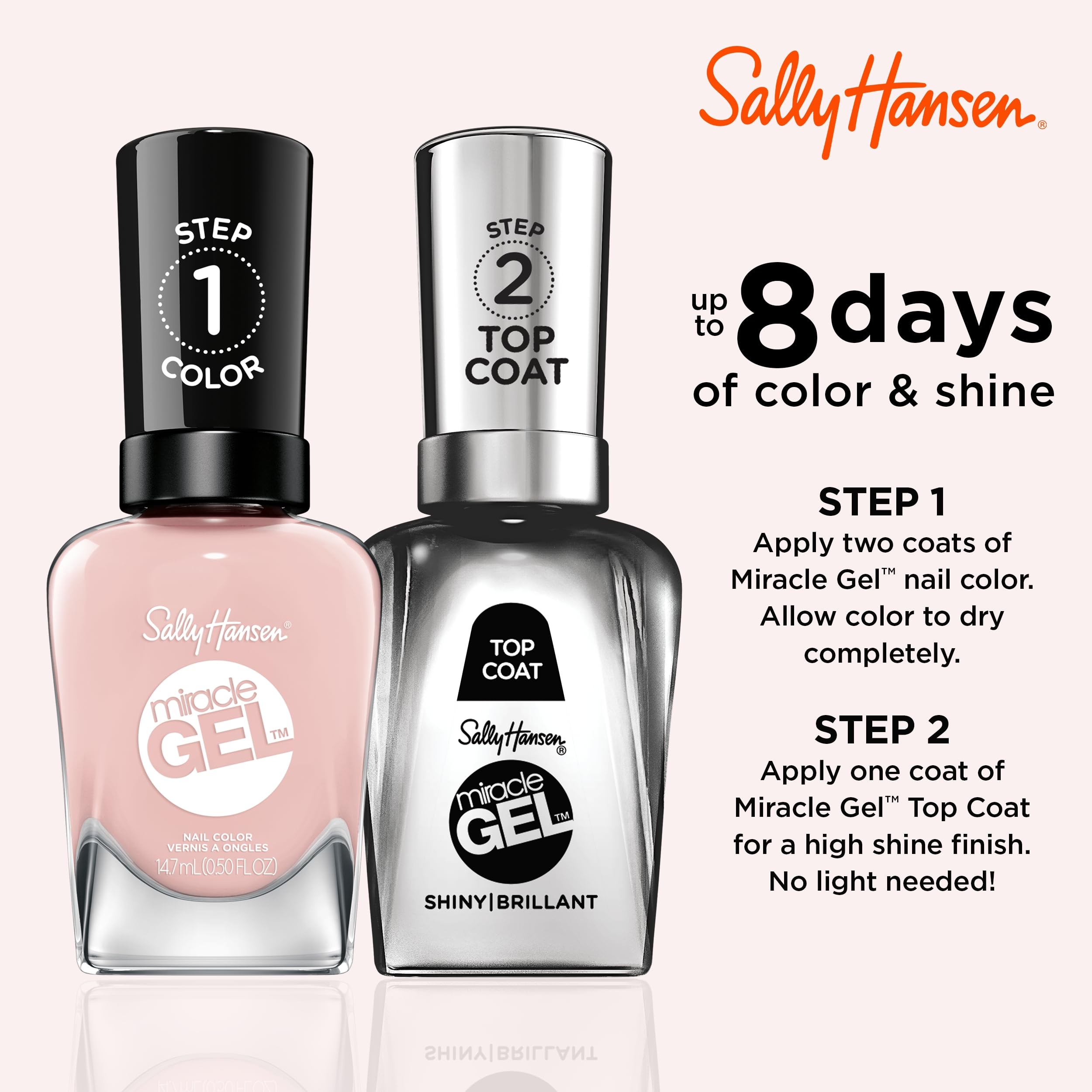 Foto 5 | Esmalte De Uñas Sally Hansen Miracle Gel Once Chiffon A Time Pink - Venta Internacional.