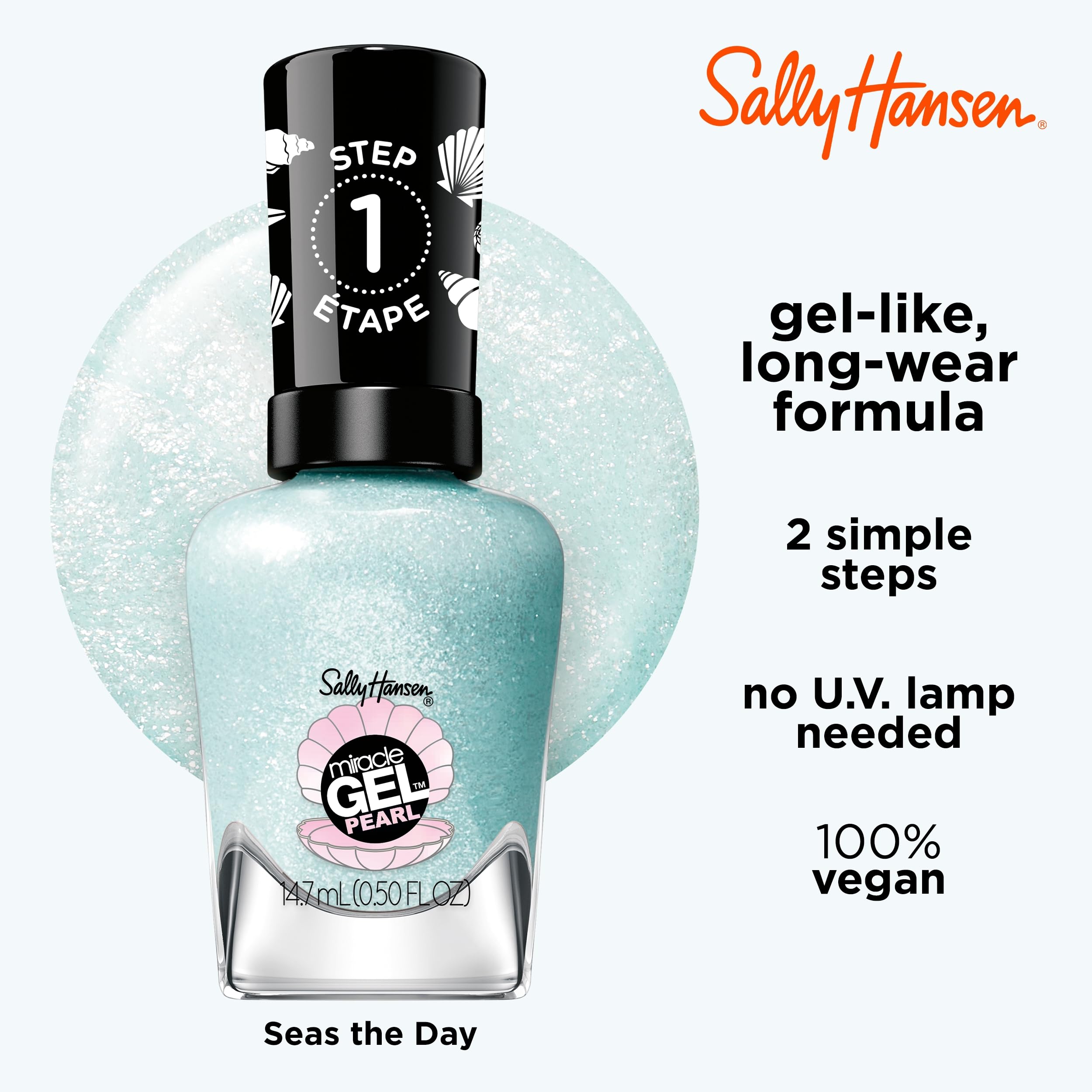 Foto 3 pulgar | Esmalte De Uñas Sally Hansen Miracle Gel™ Pearls Seas The Day - Venta Internacional.