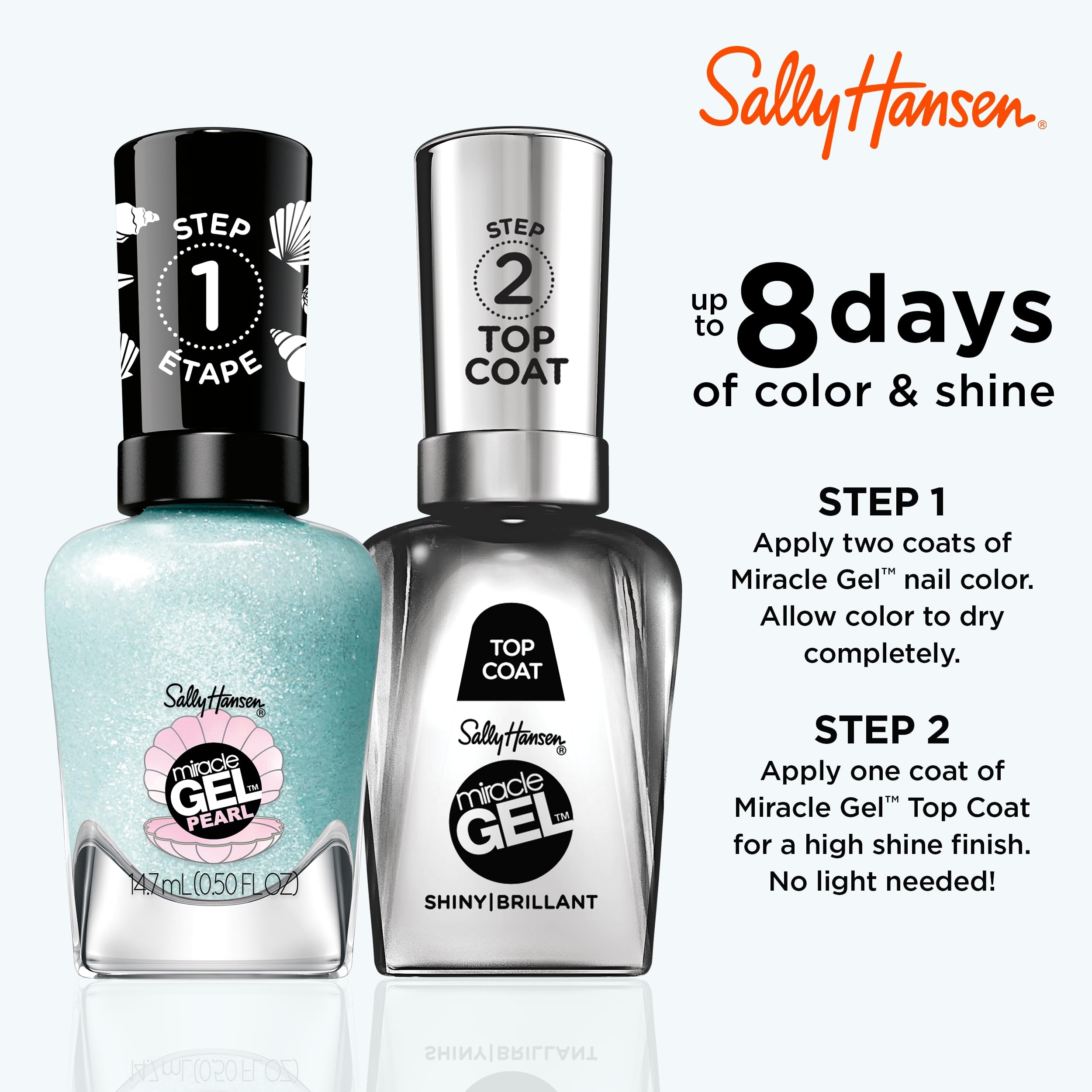Foto 4 pulgar | Esmalte De Uñas Sally Hansen Miracle Gel™ Pearls Seas The Day - Venta Internacional.