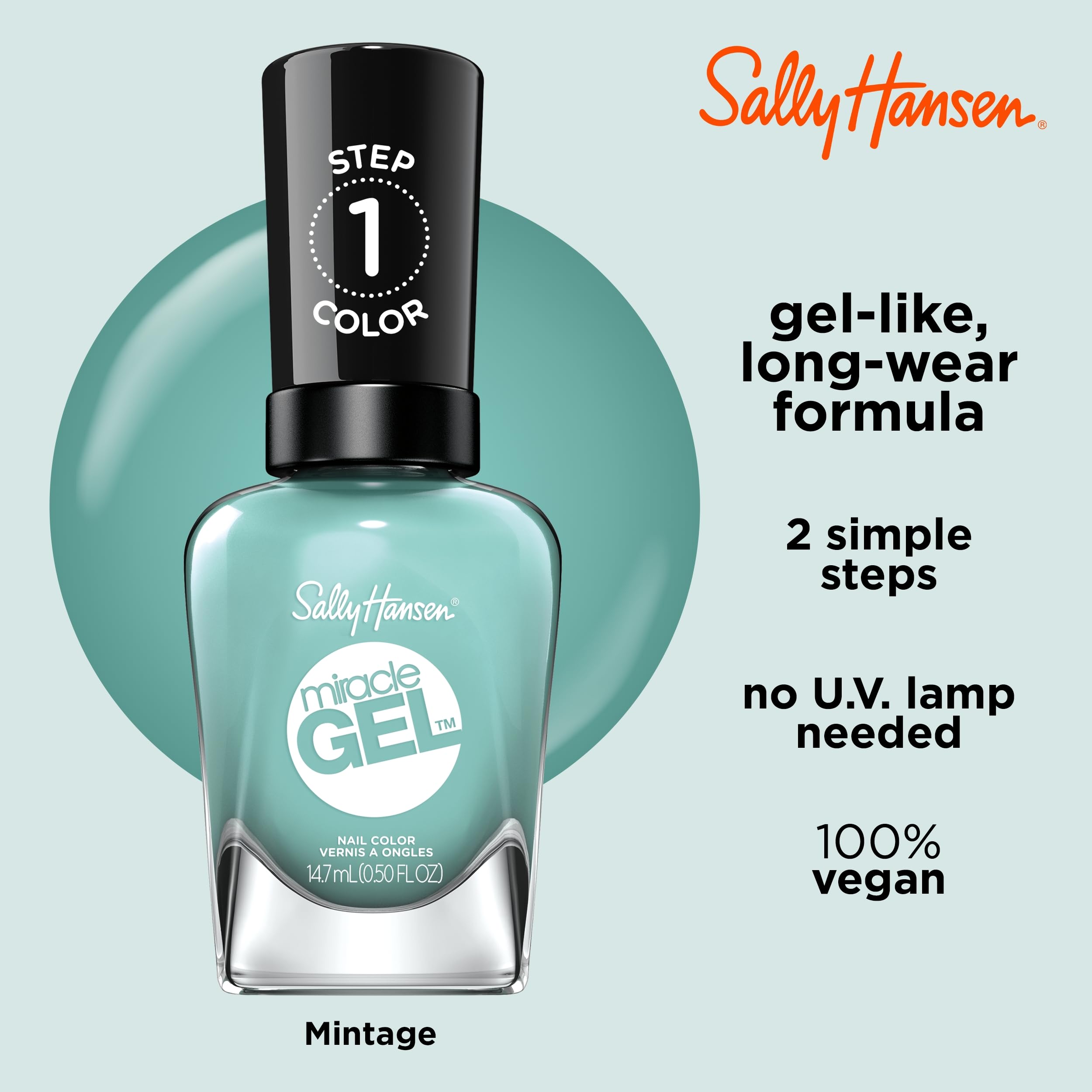 Foto 5 pulgar | Esmalte De Uñas Sally Hansen Miracle Gel™ Mintage Green - Venta Internacional.