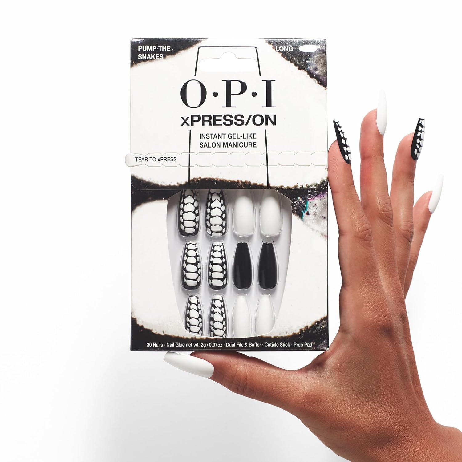 Foto 6 pulgar | Press On Nails Opi Xpress/on Pump The Snakes Snakeskin - Venta Internacional.