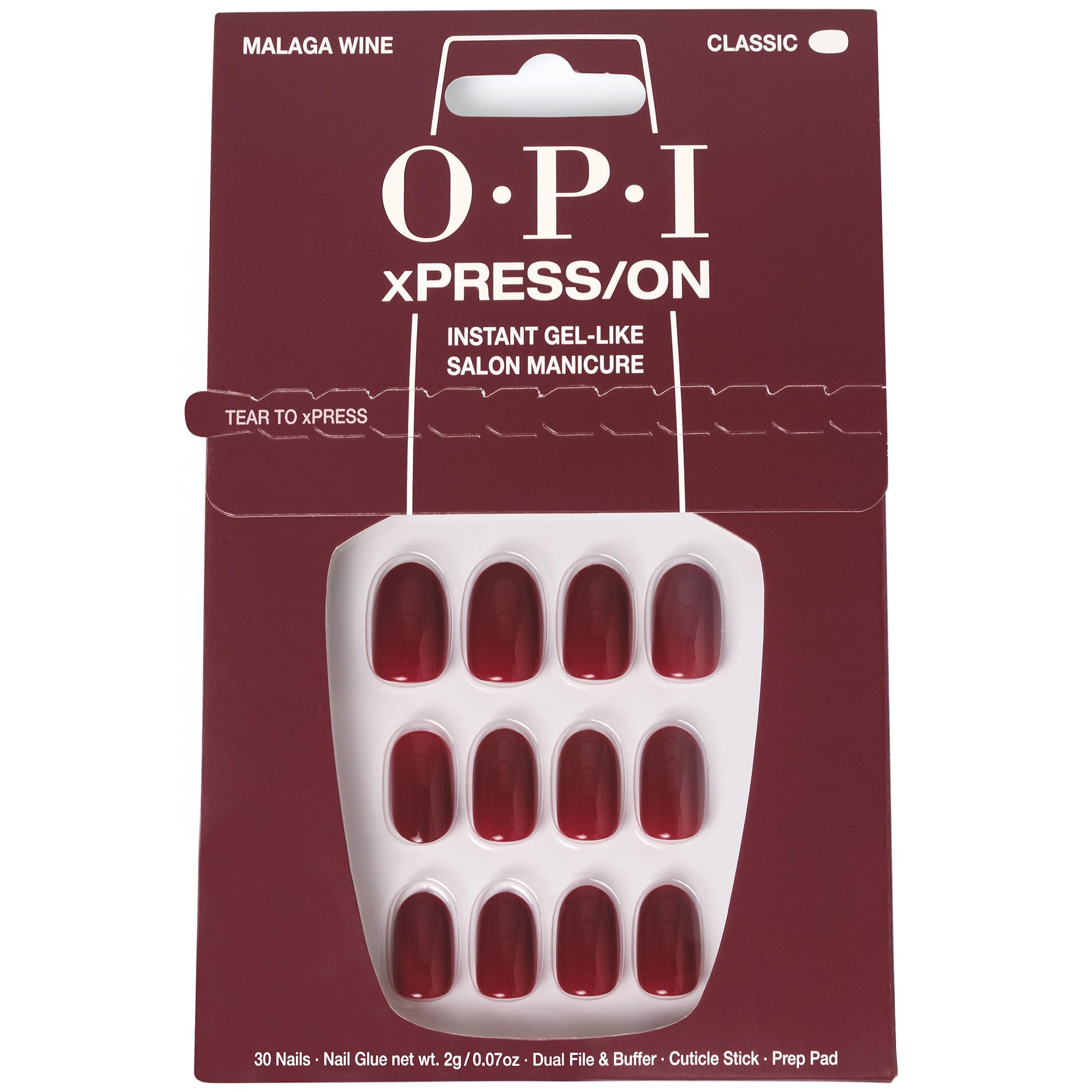 Foto 2 pulgar | Pantalones Cortos Opi Xpress/on Malaga Wine Dark Red De Press On Nails - Venta Internacional.