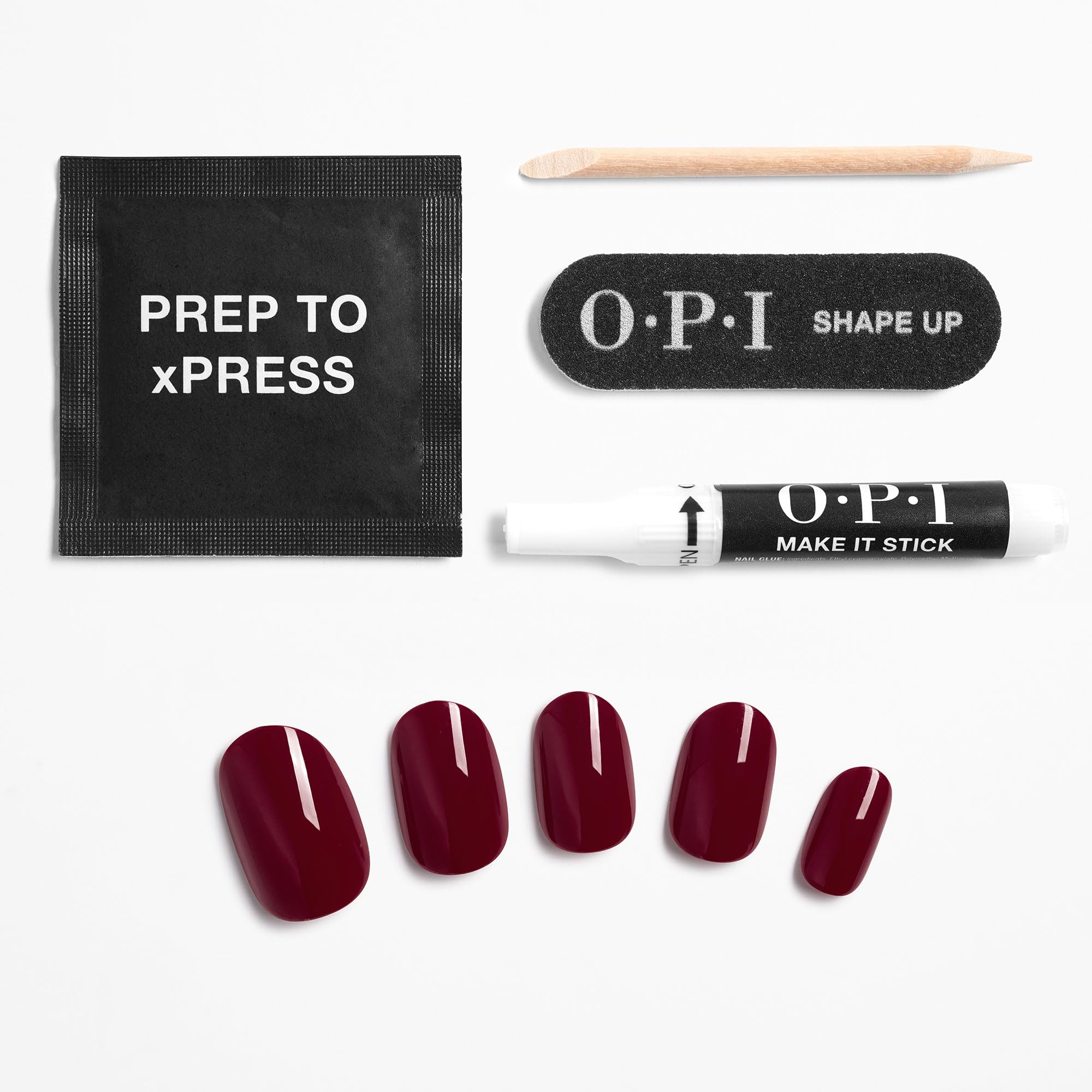 Foto 6 pulgar | Pantalones Cortos Opi Xpress/on Malaga Wine Dark Red De Press On Nails - Venta Internacional.