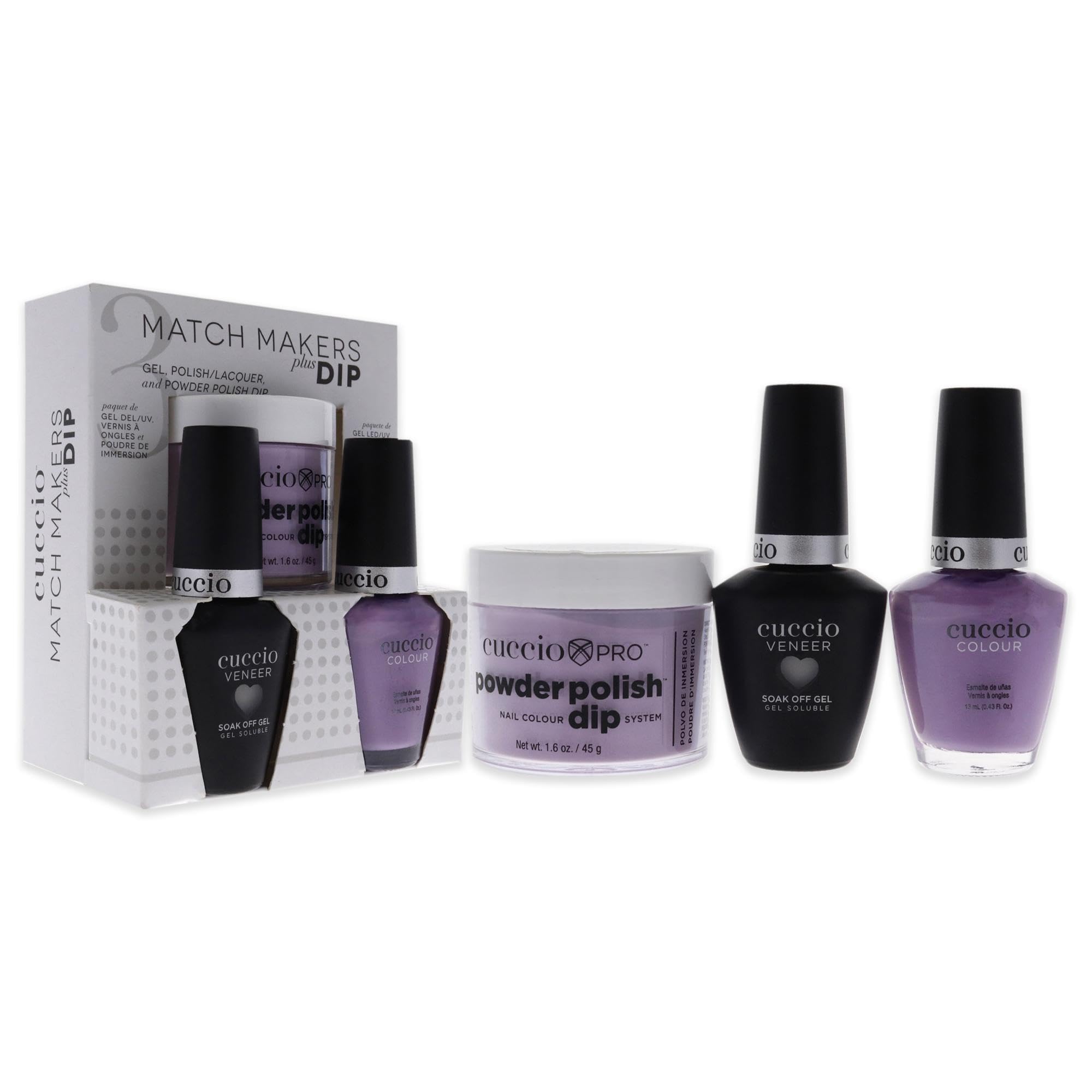 Foto 4 pulgar | Kit De Baño Para Uñas Cuccio Colour Matchmakers Plus Peace, Love & Purple - Venta Internacional.