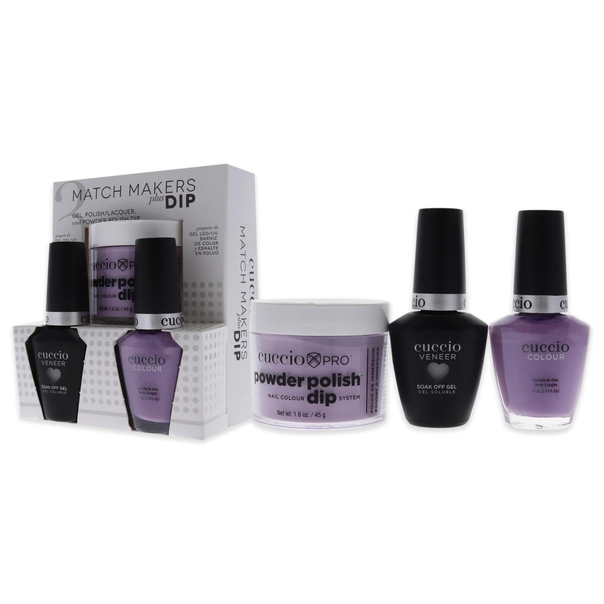 Foto 5 pulgar | Kit De Baño Para Uñas Cuccio Colour Matchmakers Plus Peace, Love & Purple - Venta Internacional.