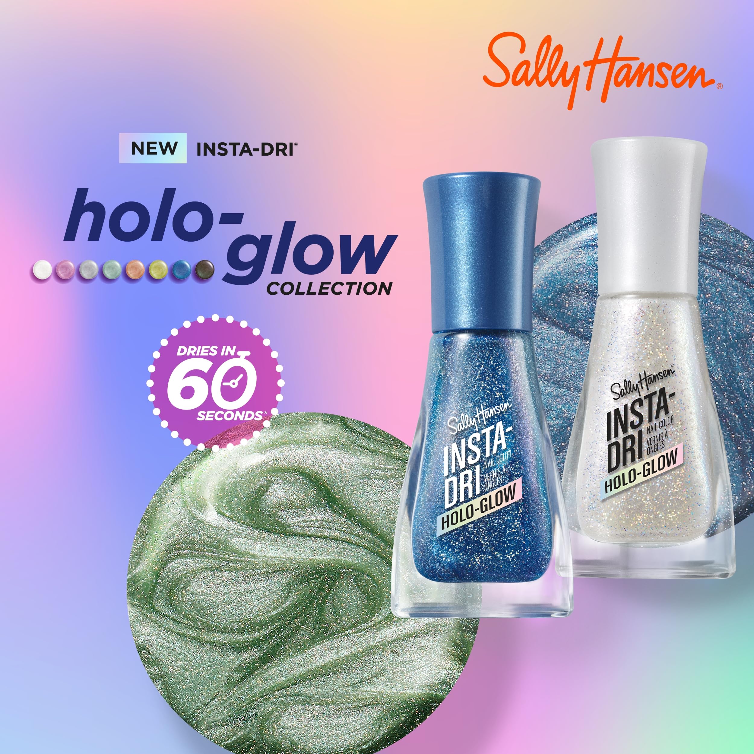 Foto 4 pulgar | Esmalte De Uñas Sally Hansen Insta-dri  Holo-glow Limelight Green - Venta Internacional.