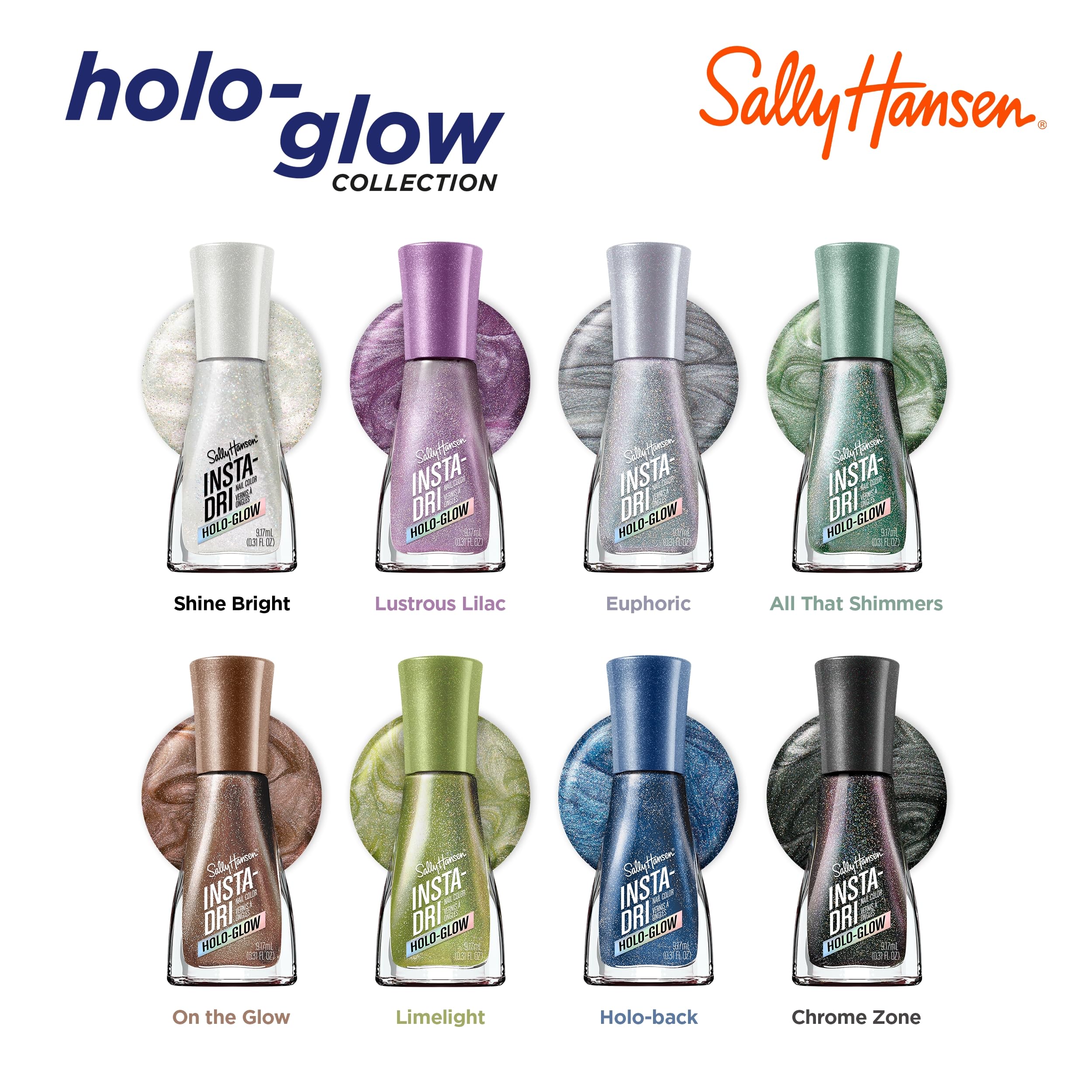 Foto 4 | Esmalte De Uñas Sally Hansen Insta-dri  Holo-glow Limelight Green - Venta Internacional.