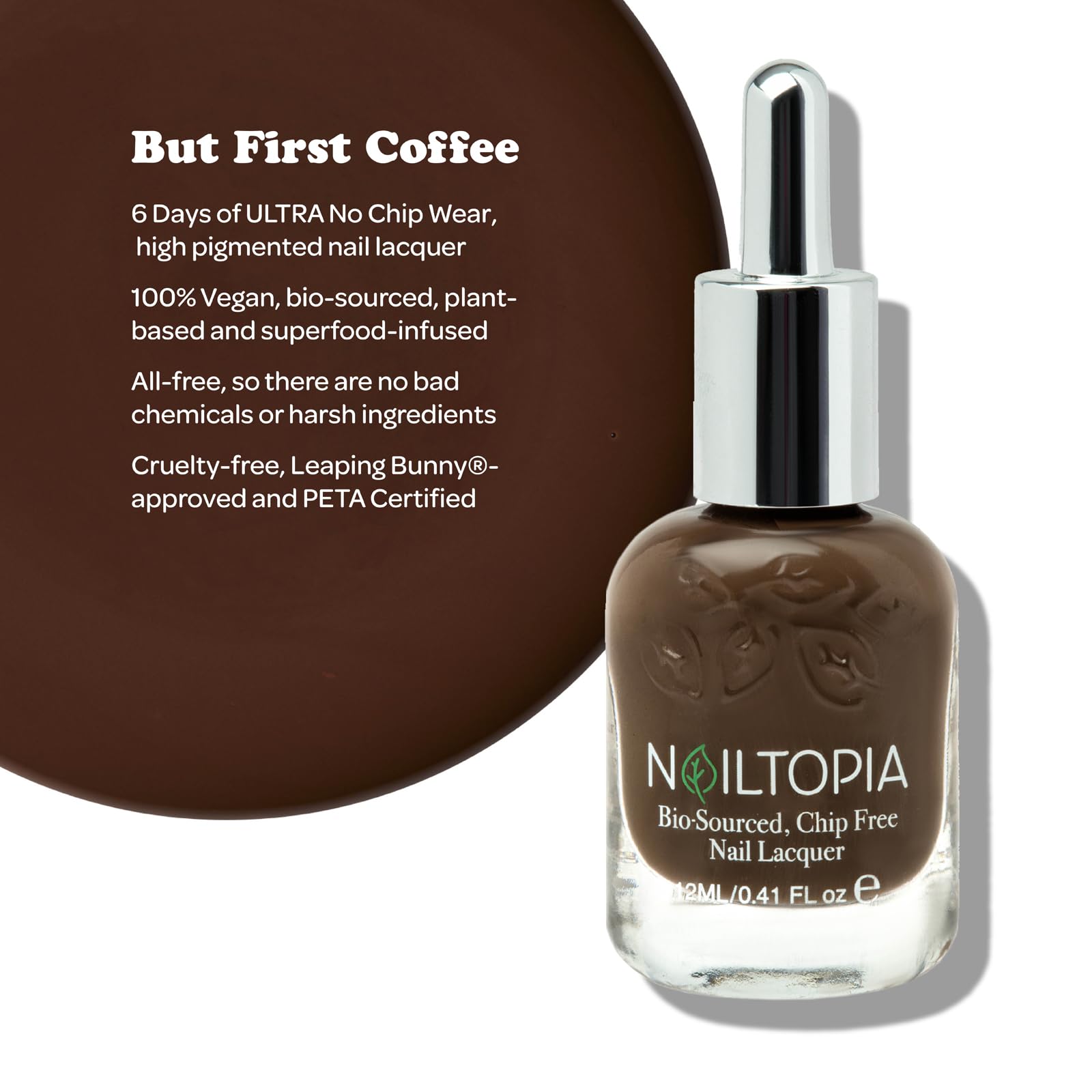 Foto 3 pulgar | Esmalte De Uñas Nailtopia A Base De Plantas, Sin Chips, Pero El Primer Café - Venta Internacional.