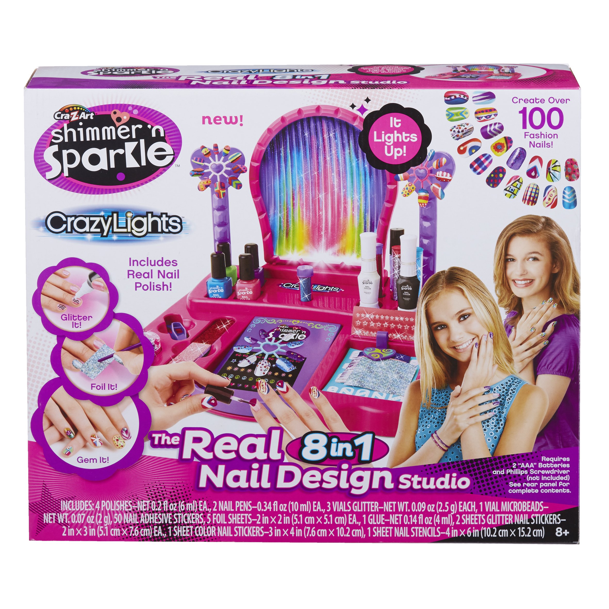 Foto 5 | Diseñador De Uñas Cra-z-art Shimmer 'n Sparkle 8 En 1 Lite-up - Venta Internacional.