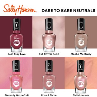 Foto 4 | Esmalte De Uñas Sally Hansen Miracle Gel™ Shhhh Immer Pink Glitter - Venta Internacional.
