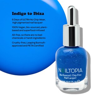 Foto 2 | Esmalte De Uñas Nailtopia A Base De Plantas, Sin Astillas, Índigo To Ibiza - Venta Internacional.