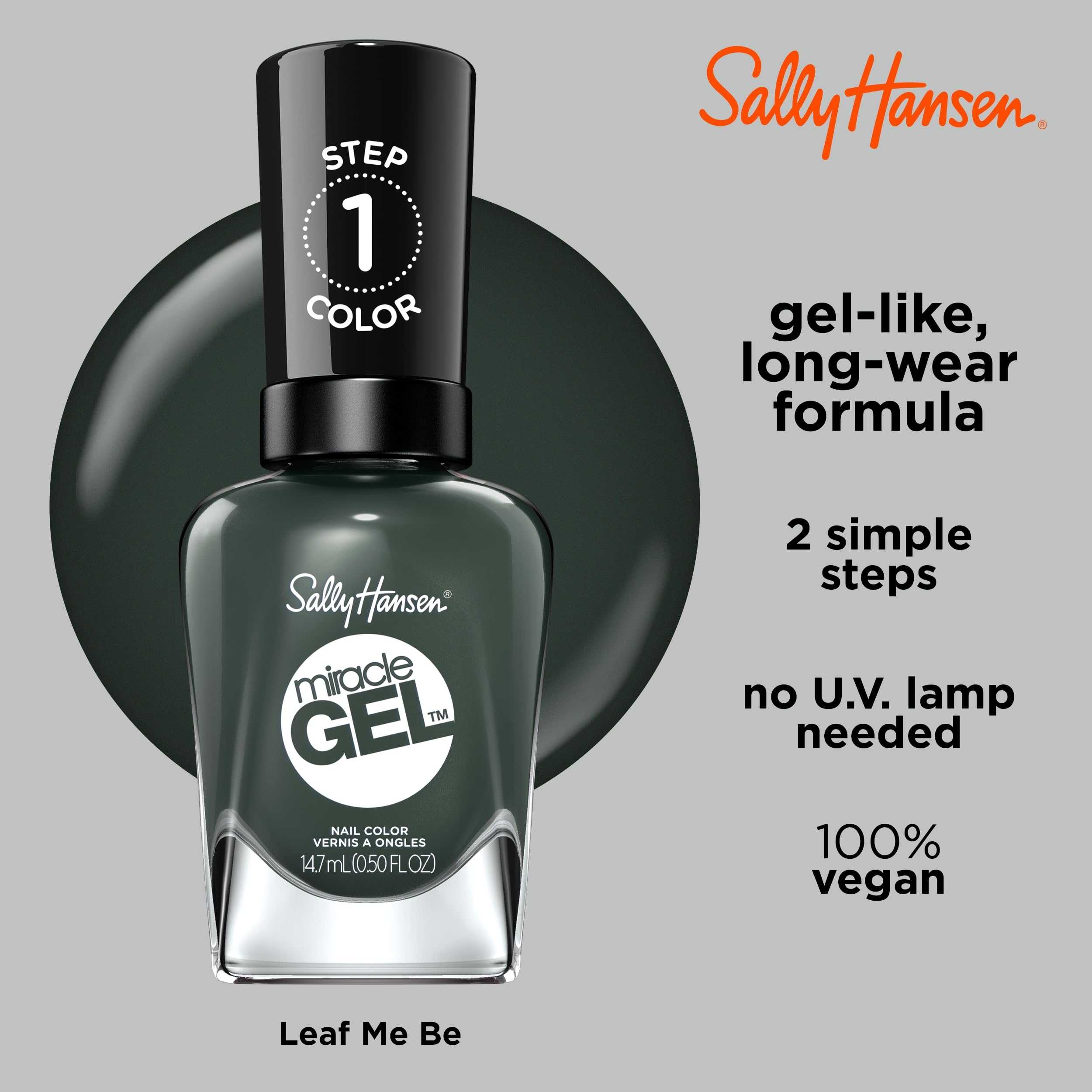 Foto 5 pulgar | Esmalte De Uñas Sally Hansen Miracle Gel™ Leaf Me Be Green - Venta Internacional.